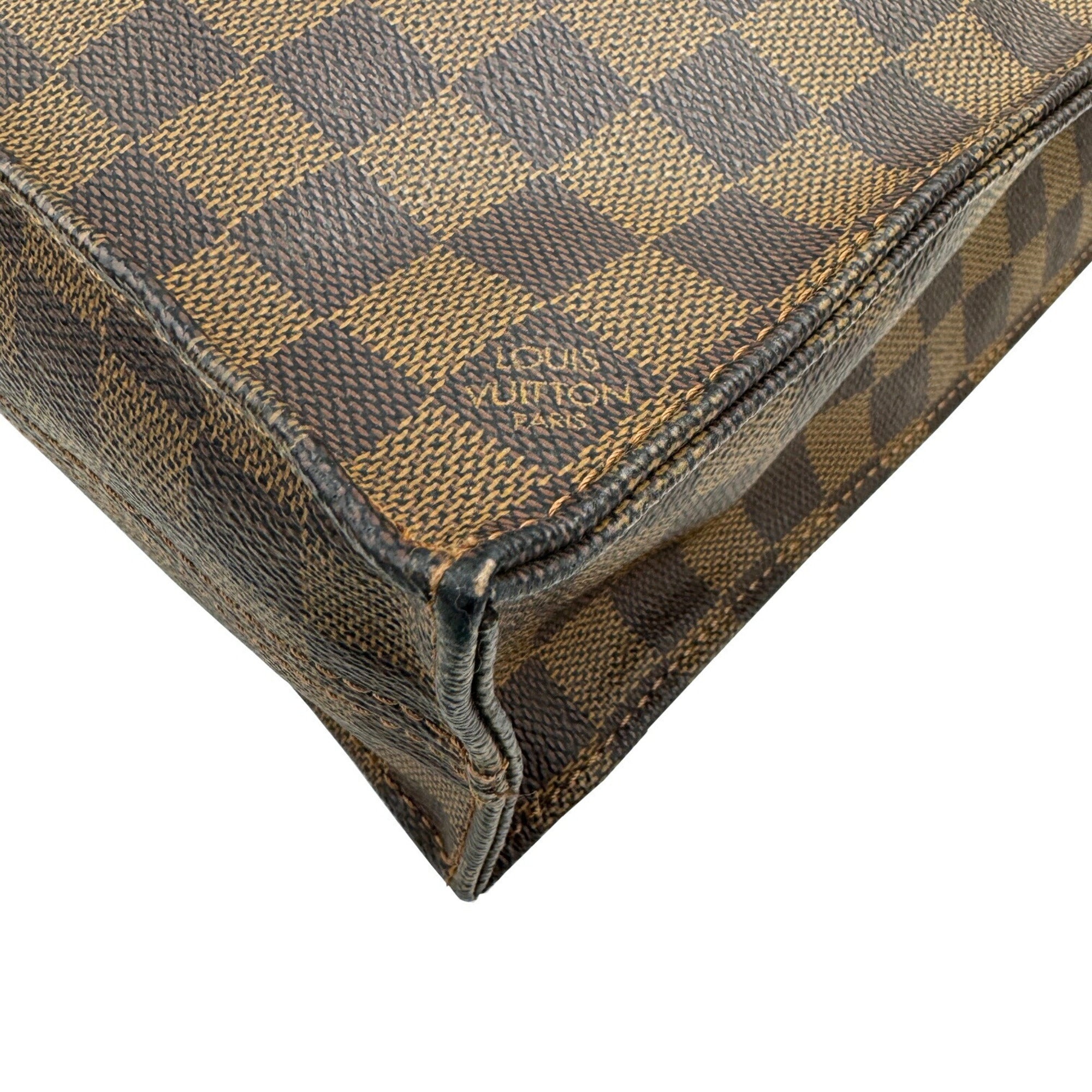 Louis Vuitton Damier Brown Ebene Damier Canvas Leather Handbag (Pre-Owned)