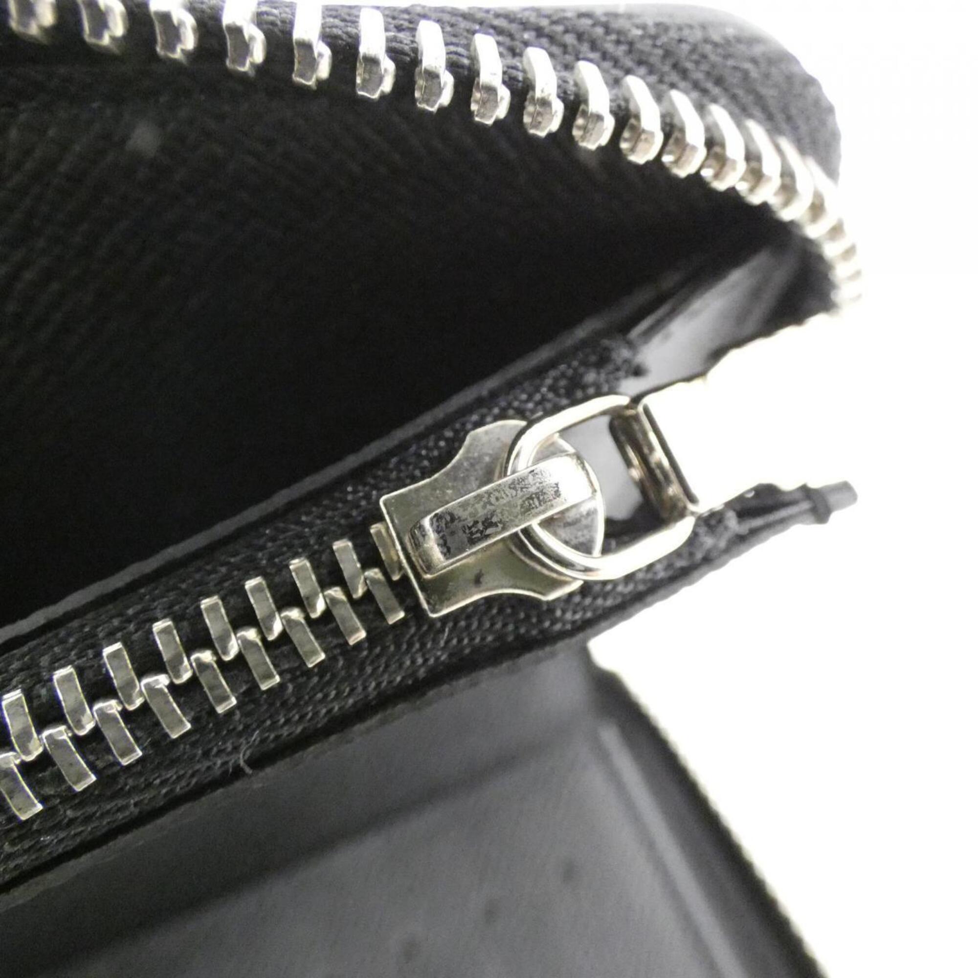 Louis Vuitton Black Leather Long Wallet (Bi-Fold) (Pre-Owned)