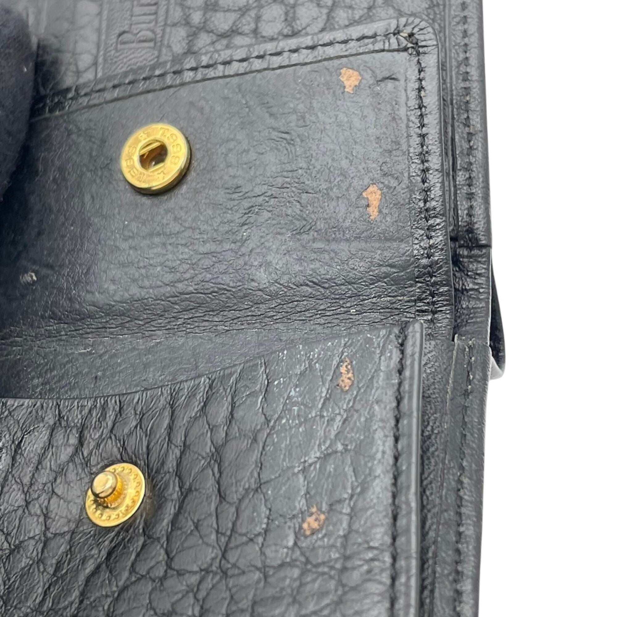 Burberry Black Leather Wallet (Bi-Fold) (Pre-Owned)