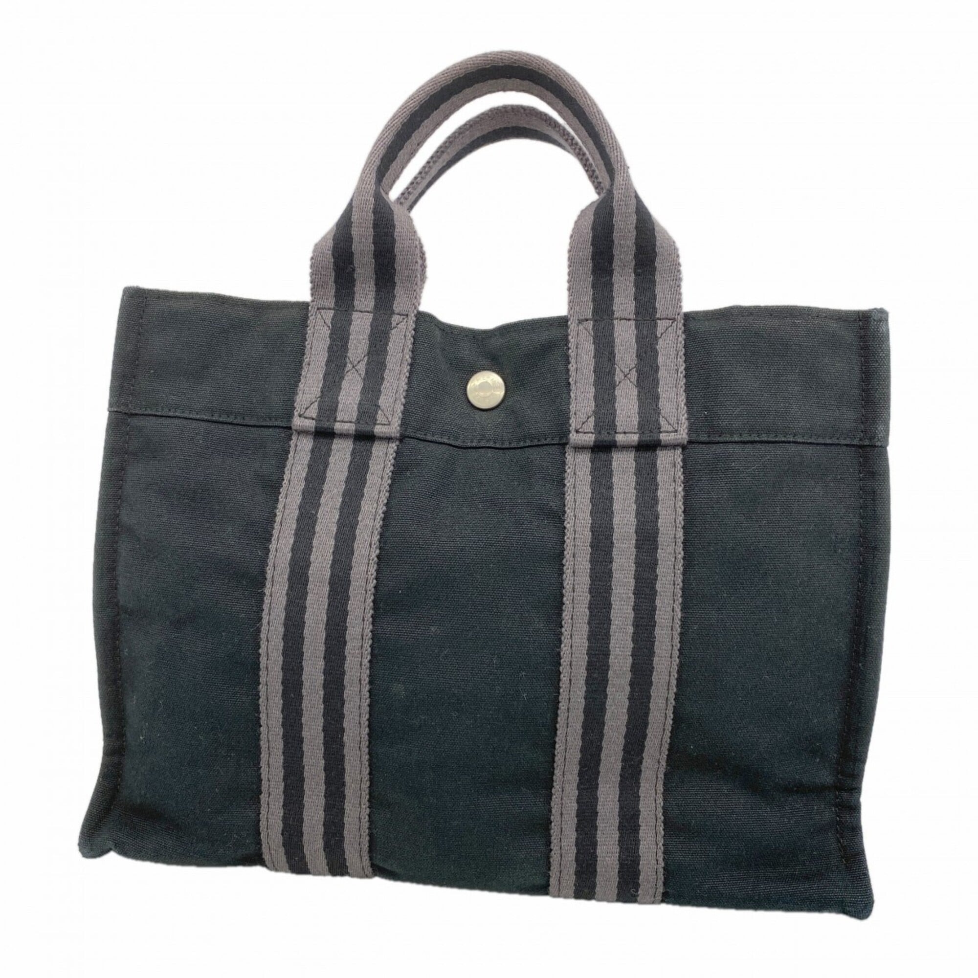 Hermes Black Canvas Tote Bag (Pre-Owned)