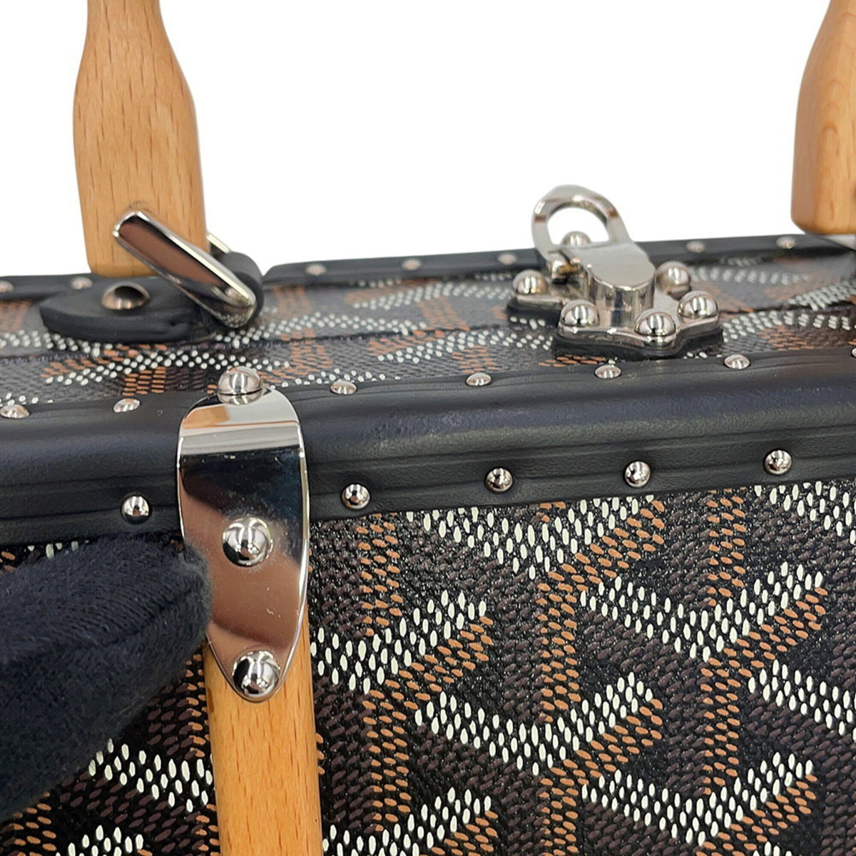 Goyard Black Pvc Leather Wood Handbag (Pre-Owned)