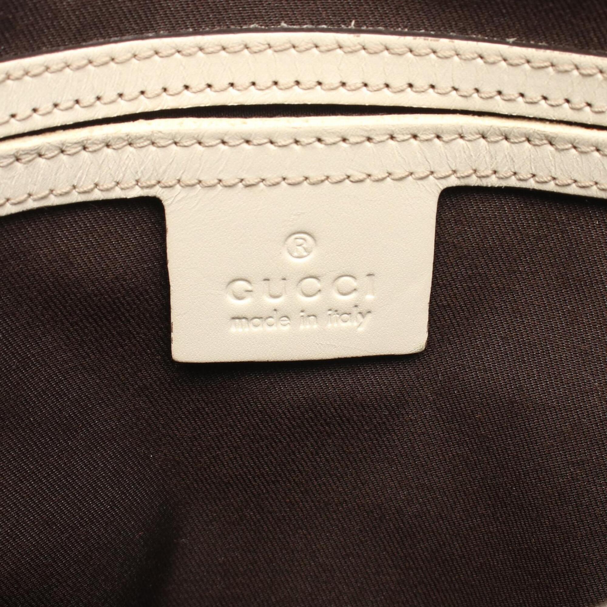 Gucci Beige Brown Ivory Gg Supreme Leather Handbag Shoulder Bag (Pre-Owned)