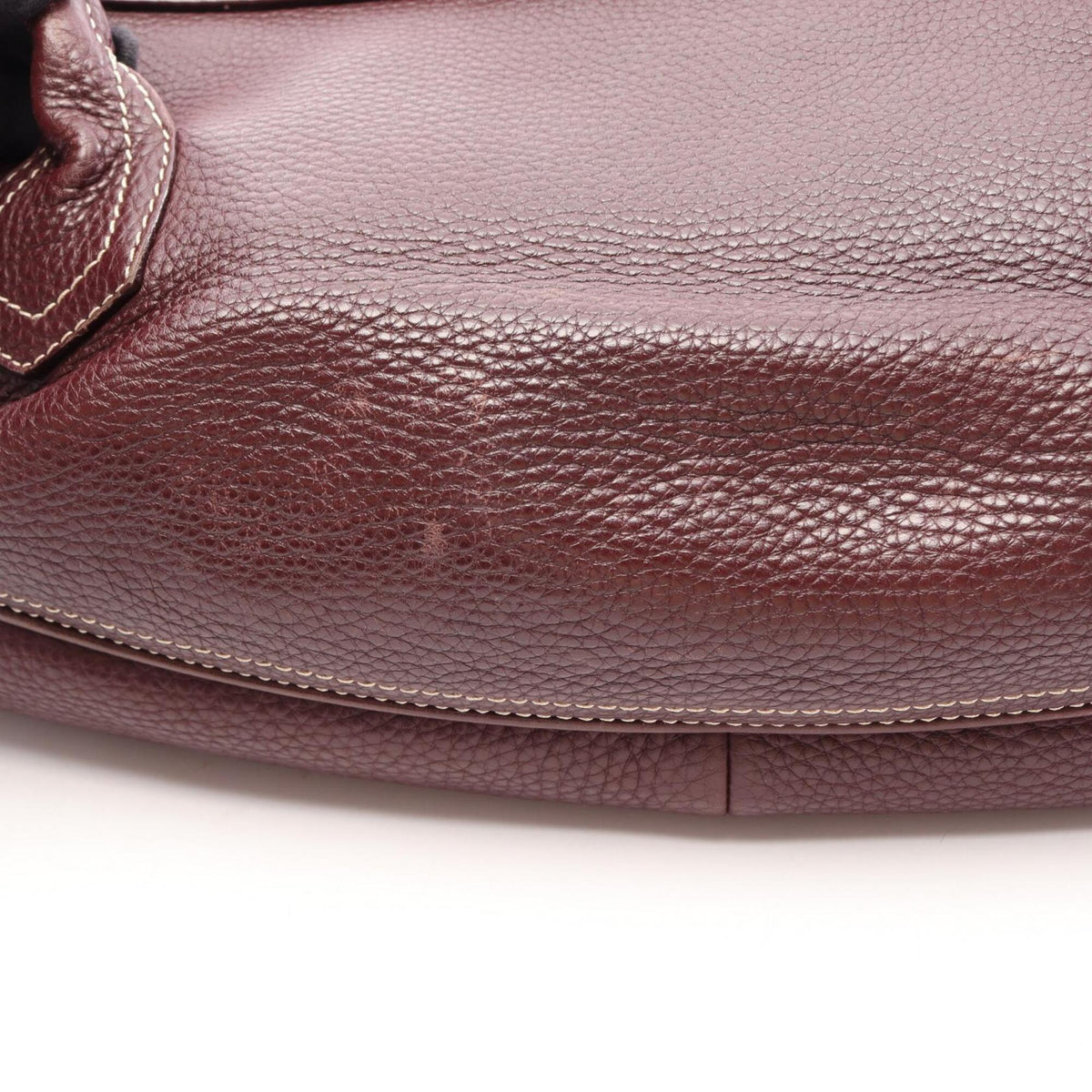 Celine Bordeaux Leather Handbag (Pre-Owned)
