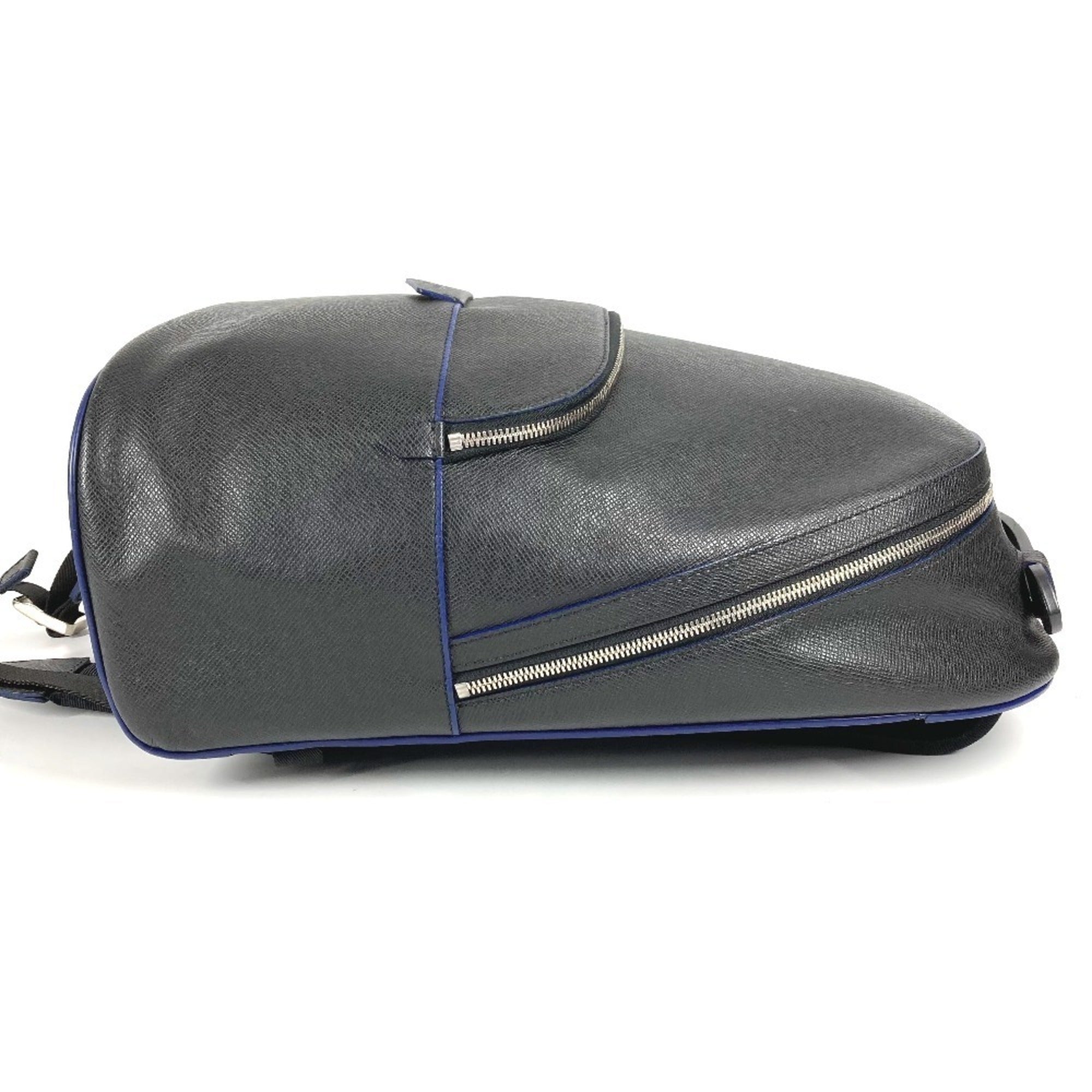 Louis Vuitton Ardoise Bicolor Black Blue Taiga Leather Backpack (Pre-Owned)