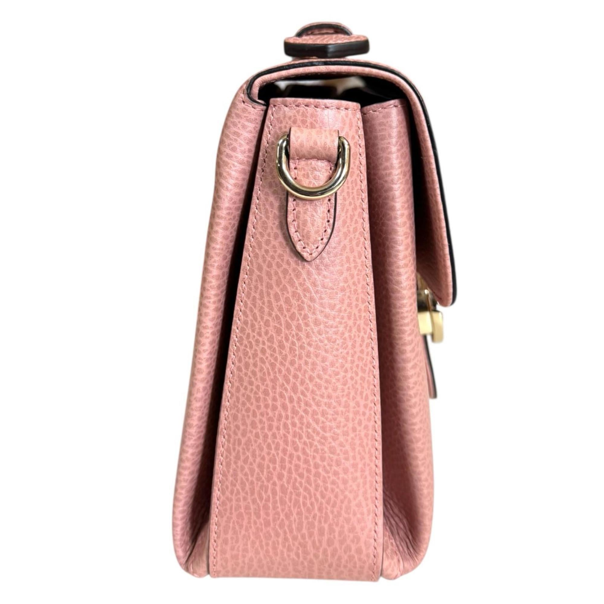 Gucci Pink Leather Shoulder Bag (Pre-Owned)