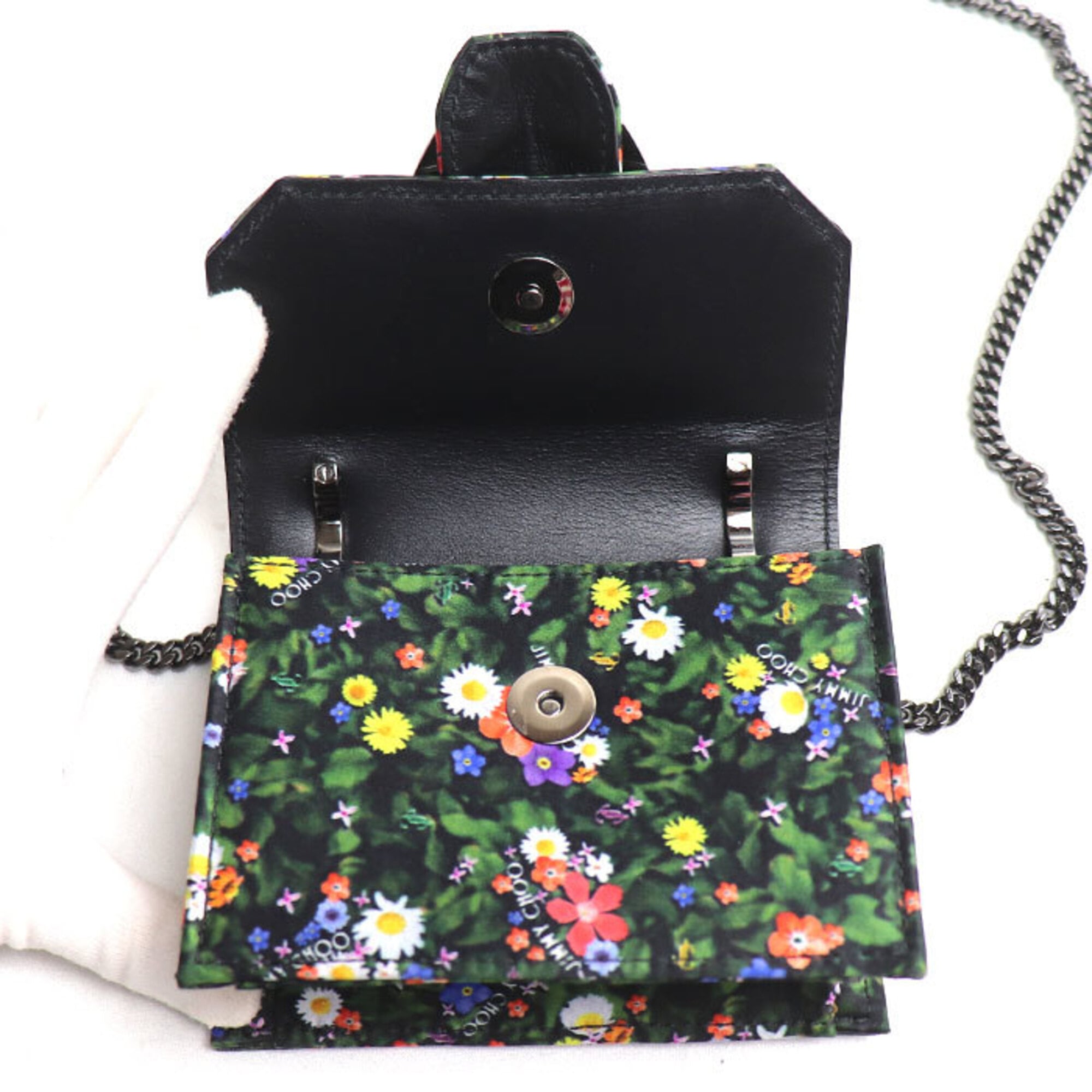 Jimmy Choo Multi-Color Satin Shoulder Bag (Pre-Owned)