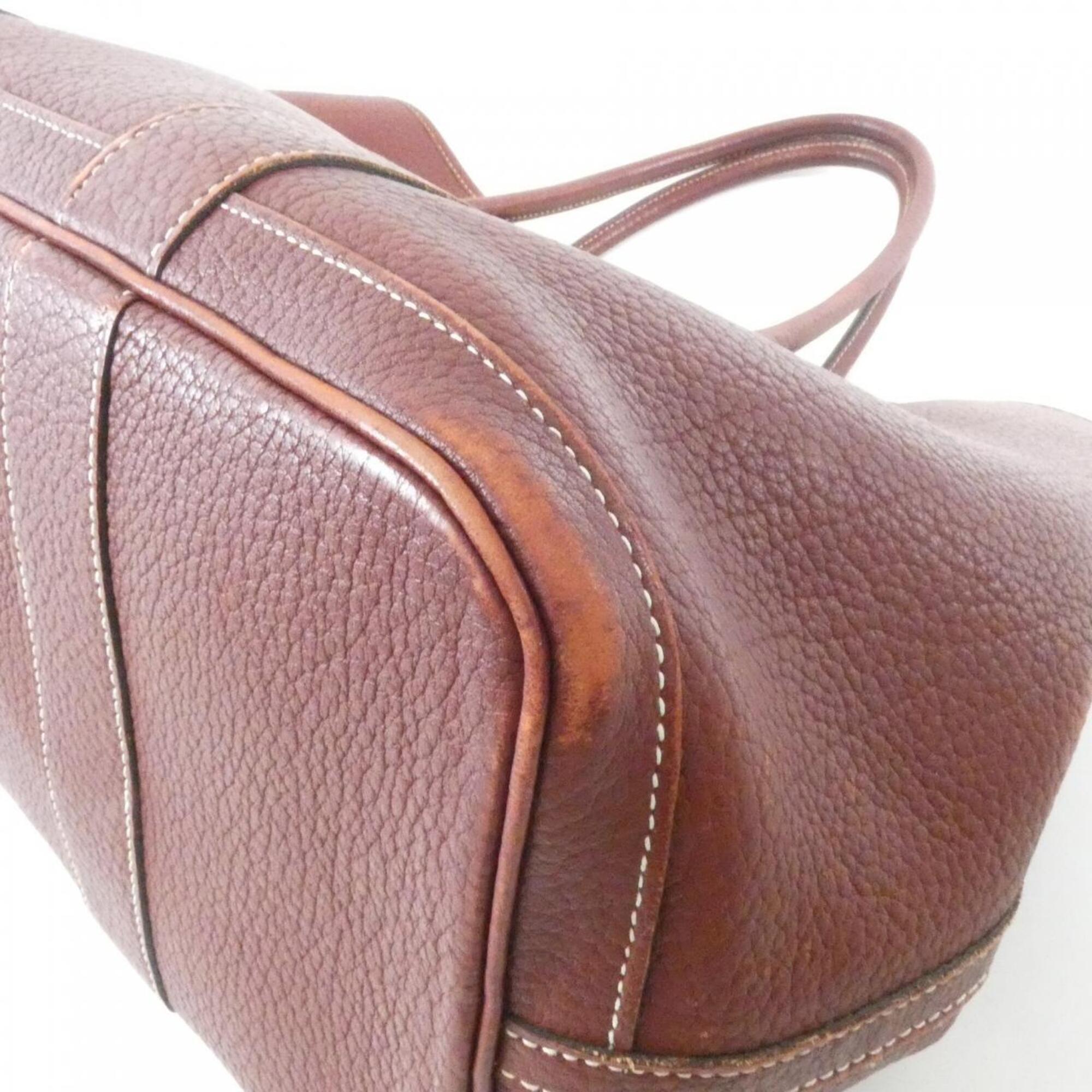 Hermes Garden Rouge H Negonda Leather Handbag (Pre-Owned)