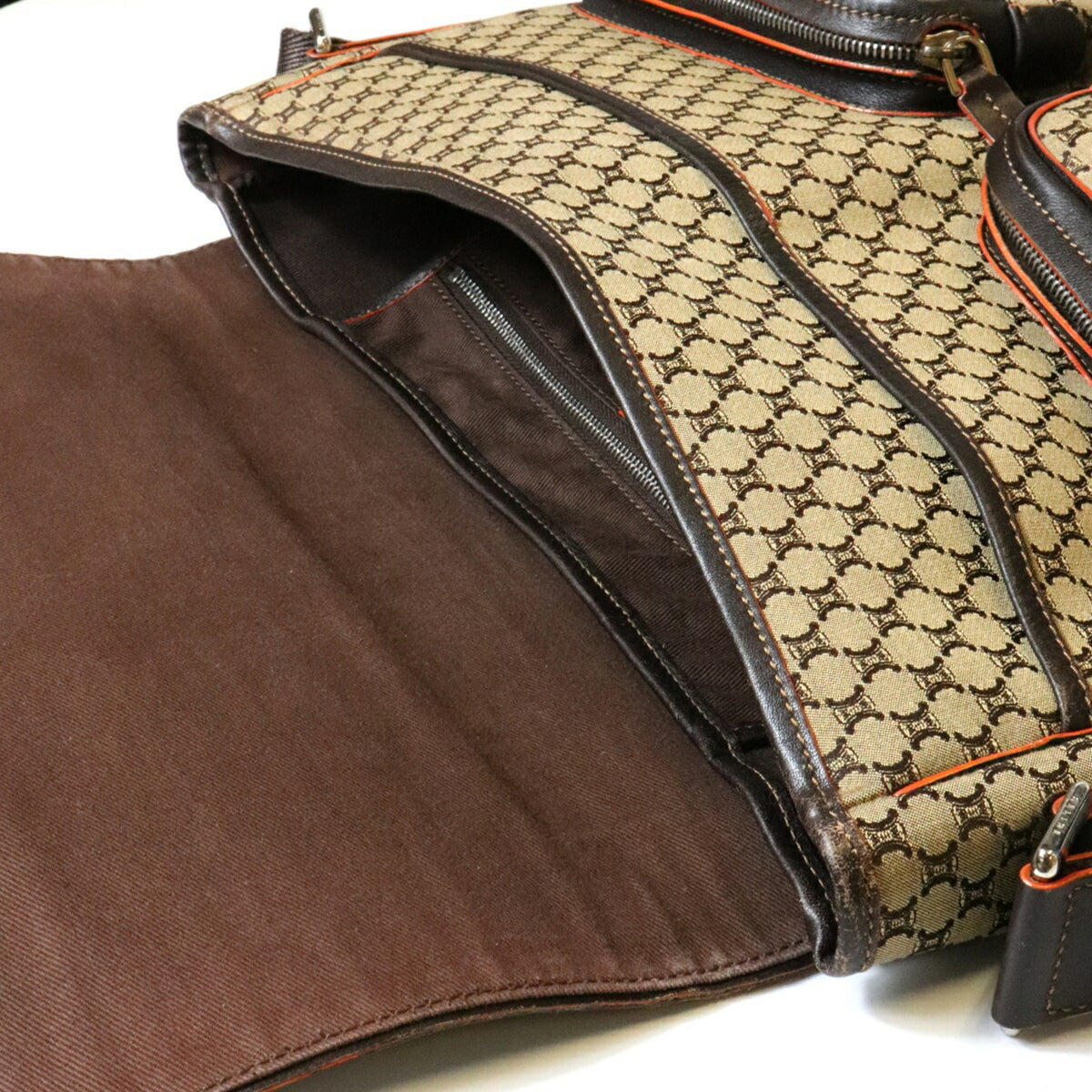 Celine Brown Canvas Shoulder Bag (Pre-Owned)