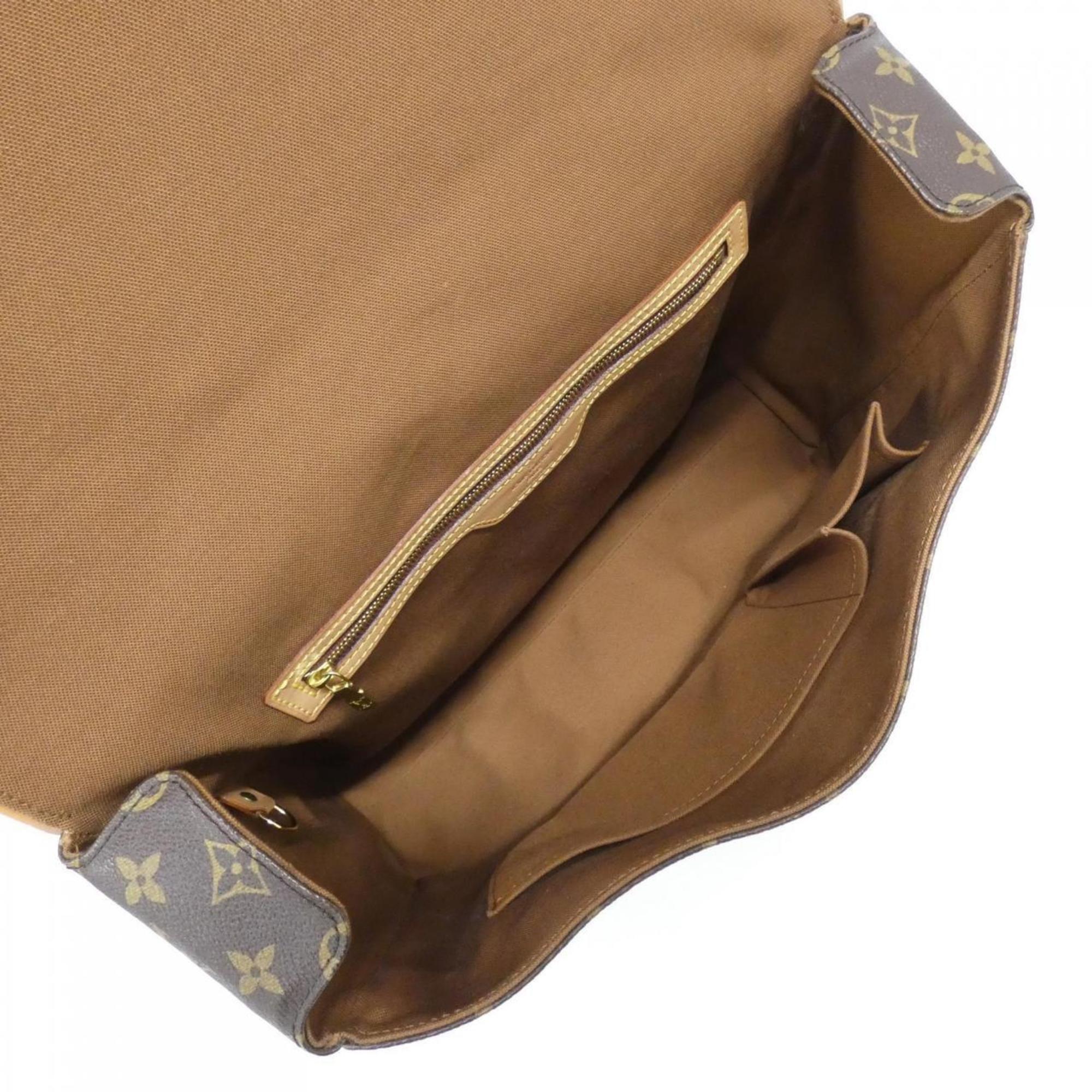 Louis Vuitton Marron Coated Canvas Shoulder Bag (Pre-Owned)