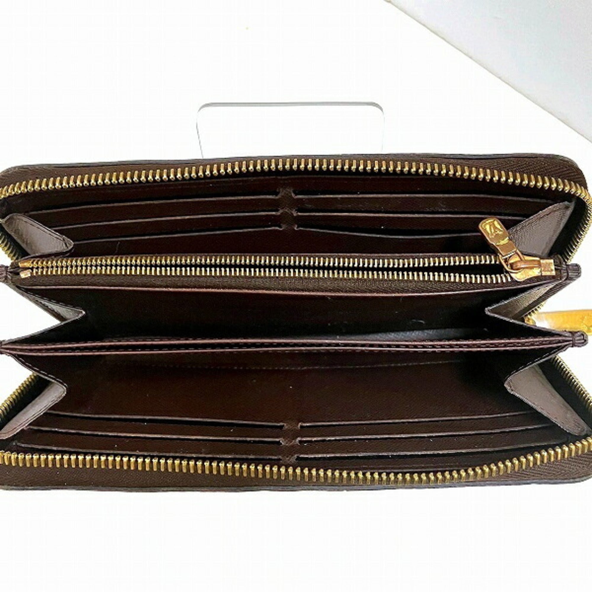 Louis Vuitton Damier Canvas Ebene Damier Canvas Long Wallet (Bi-Fold) (Pre-Owned)
