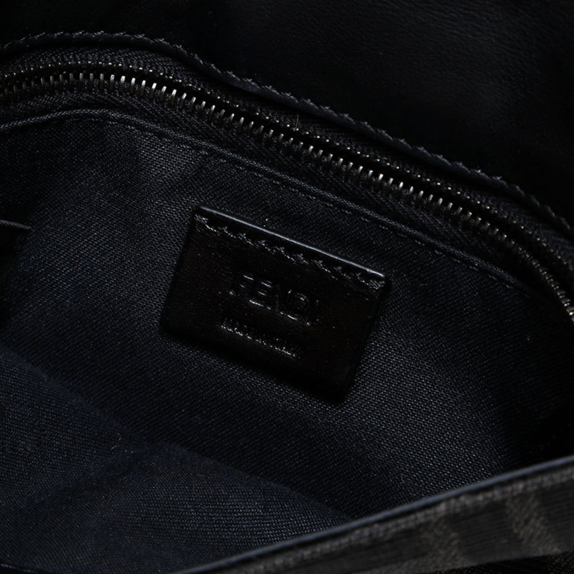 Fendi Zucca Black Shoulder Bag (Pre-Owned)