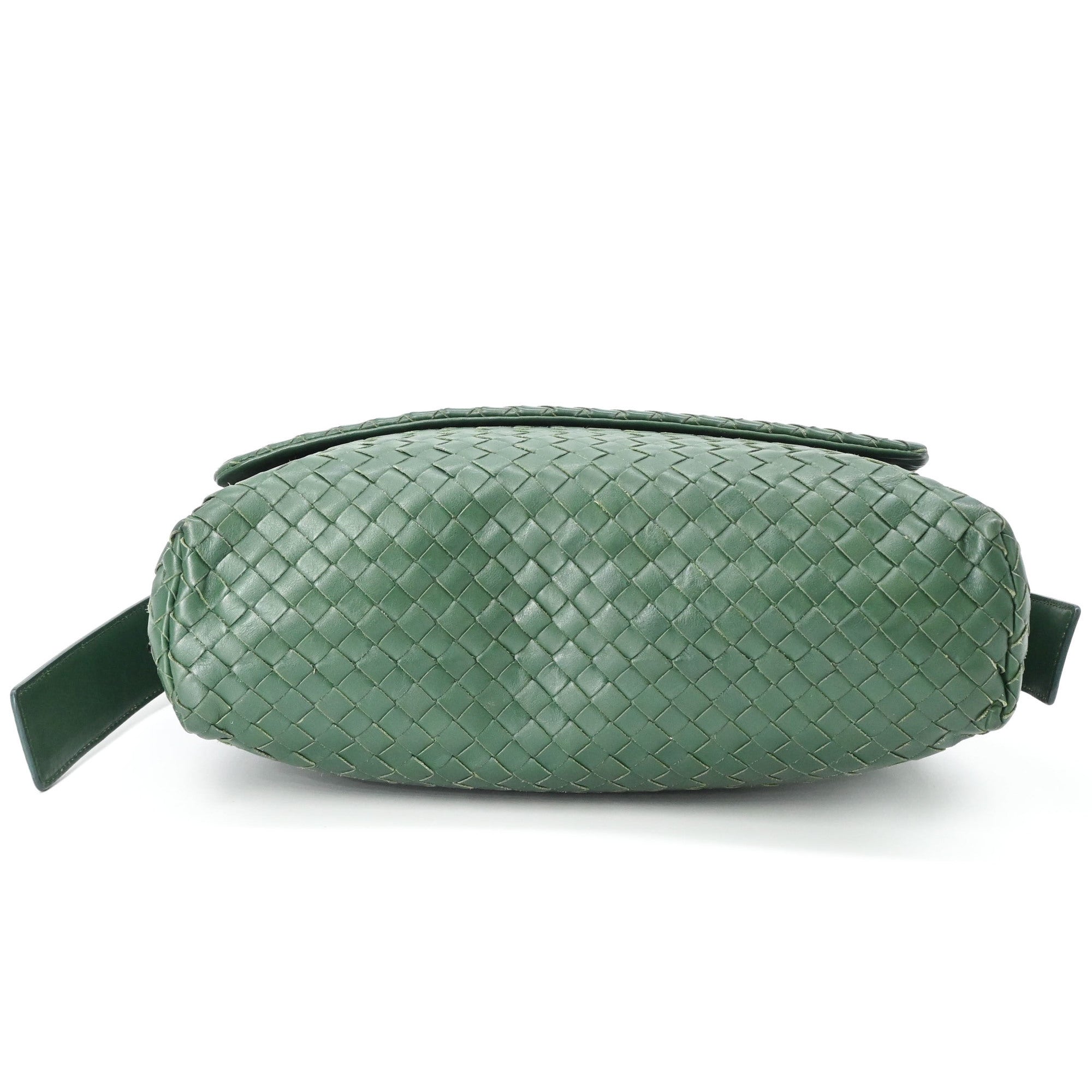 Bottega Veneta Intrecciato Green Intrecciato Shoulder Bag (Pre-Owned)