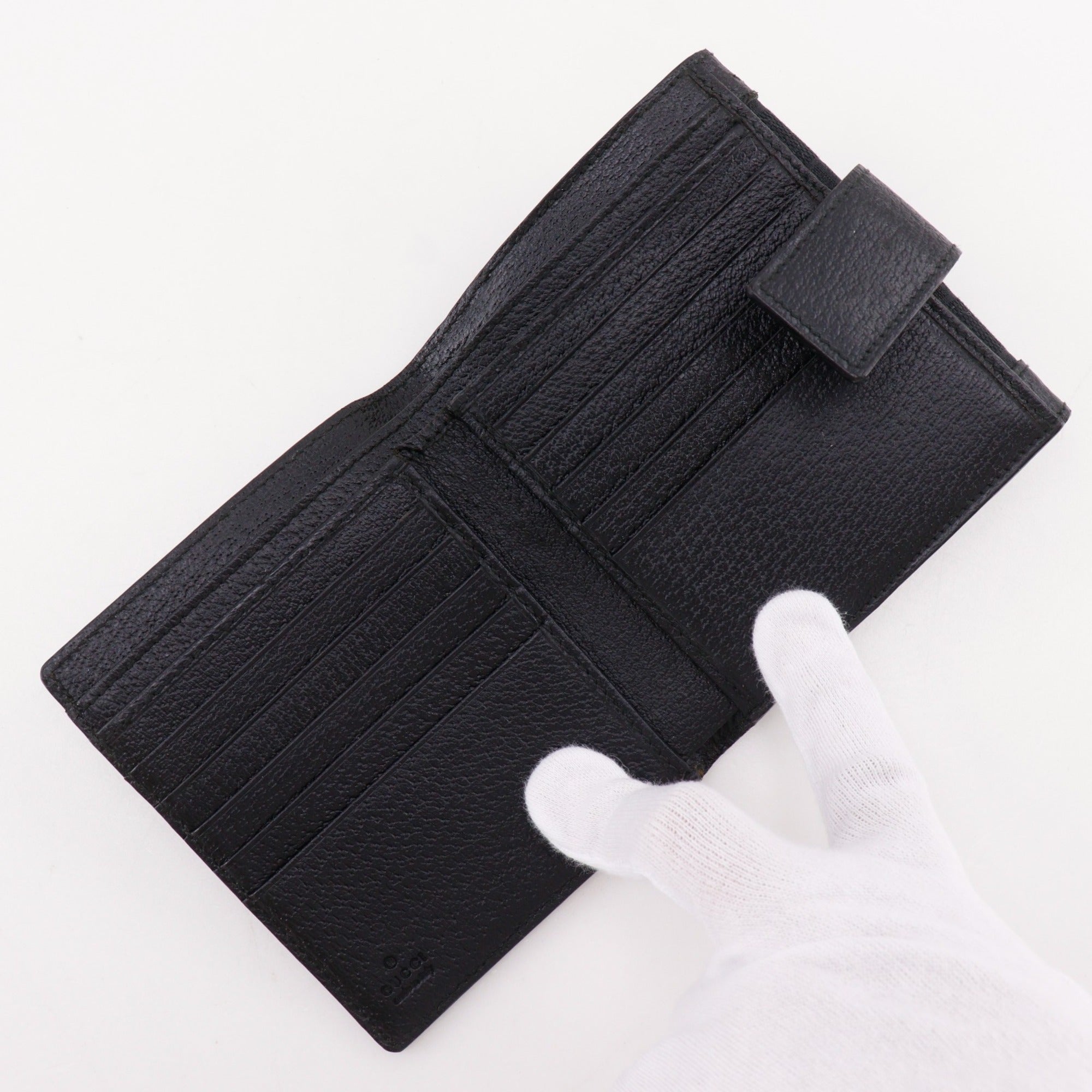 Gucci Black Gg Canvas Wallet (Bi-Fold) (Pre-Owned)