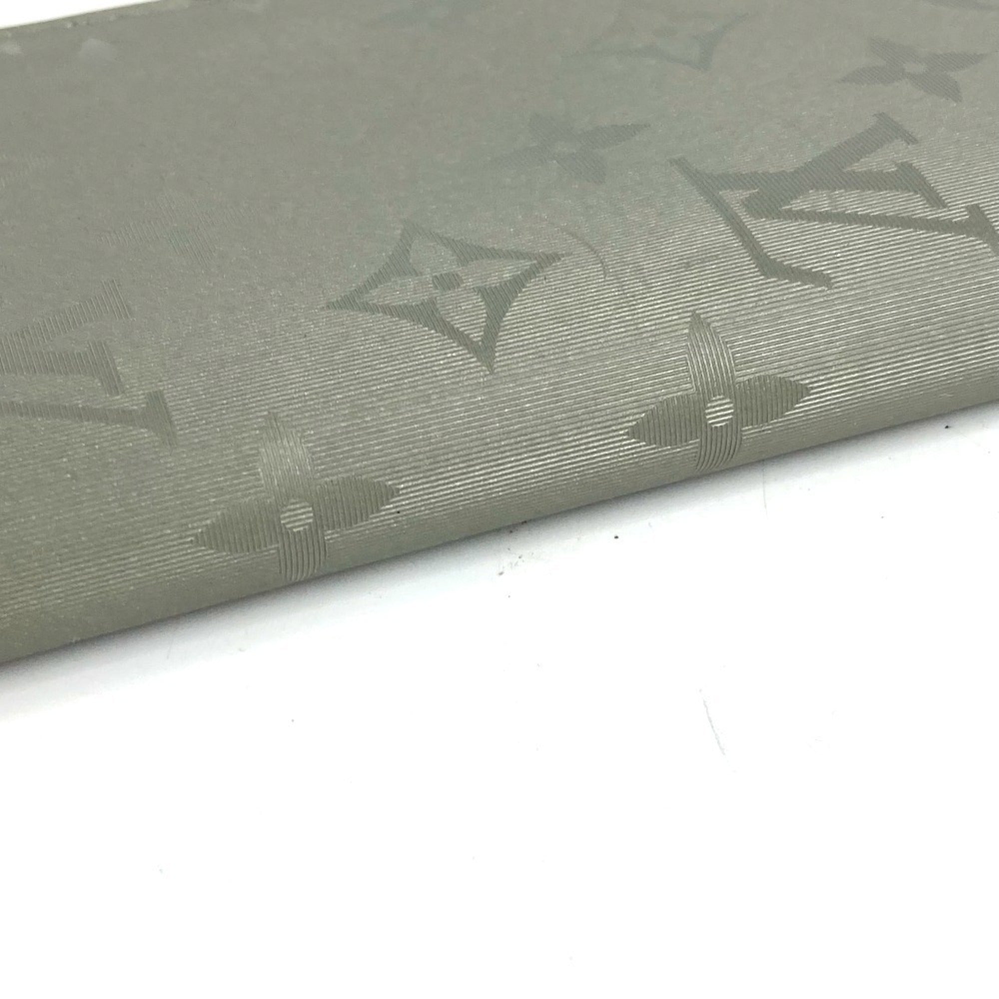 Louis Vuitton Monogram Gray Canvas Leather Long Wallet (Bi-Fold) (Pre-Owned)