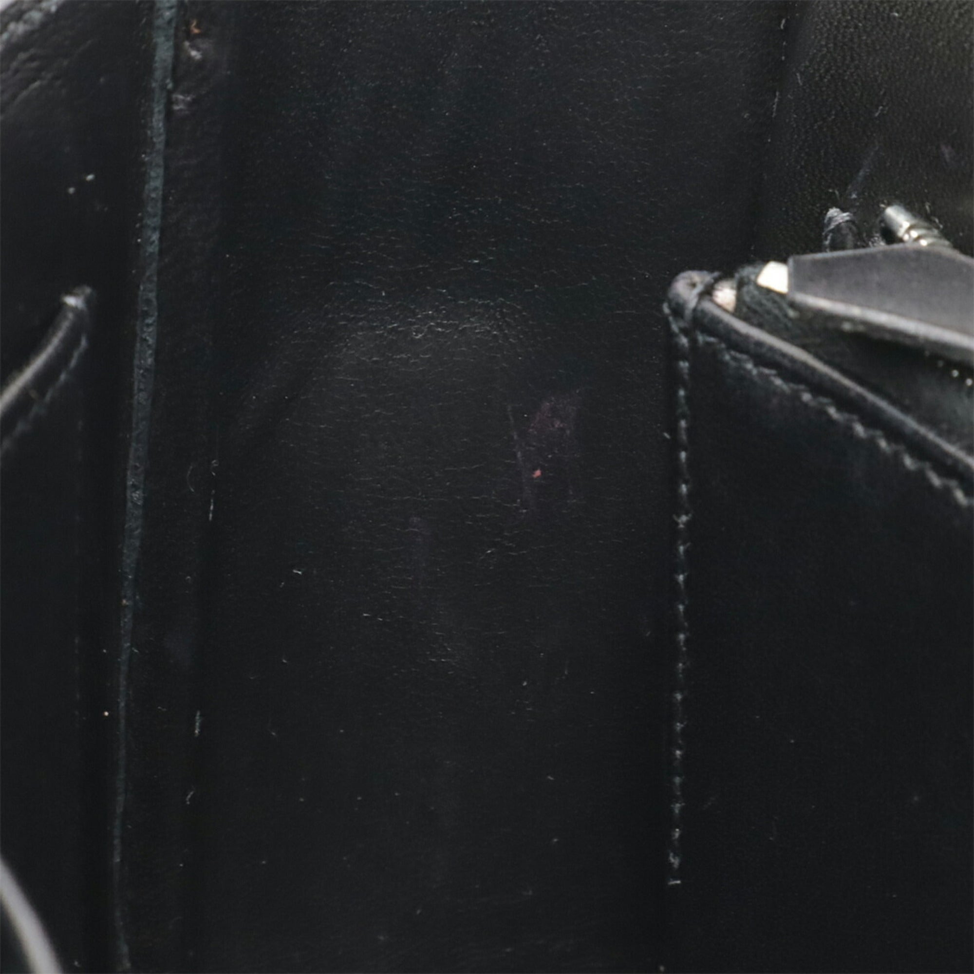 Hermes Black Box Calf Leather Shoulder Bag (Pre-Owned)