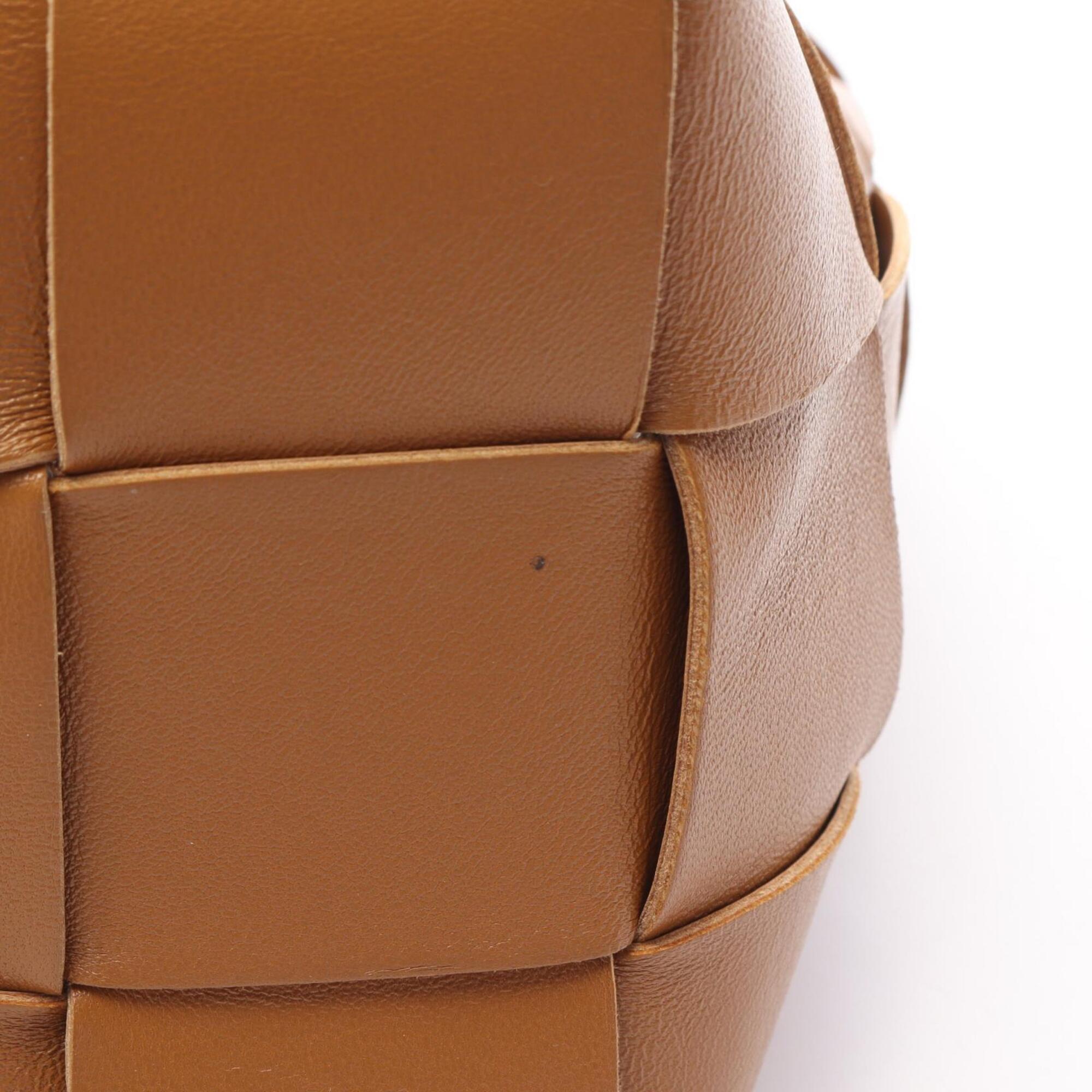 Bottega Veneta Brown Leather Handbag Shoulder Bag (Pre-Owned)