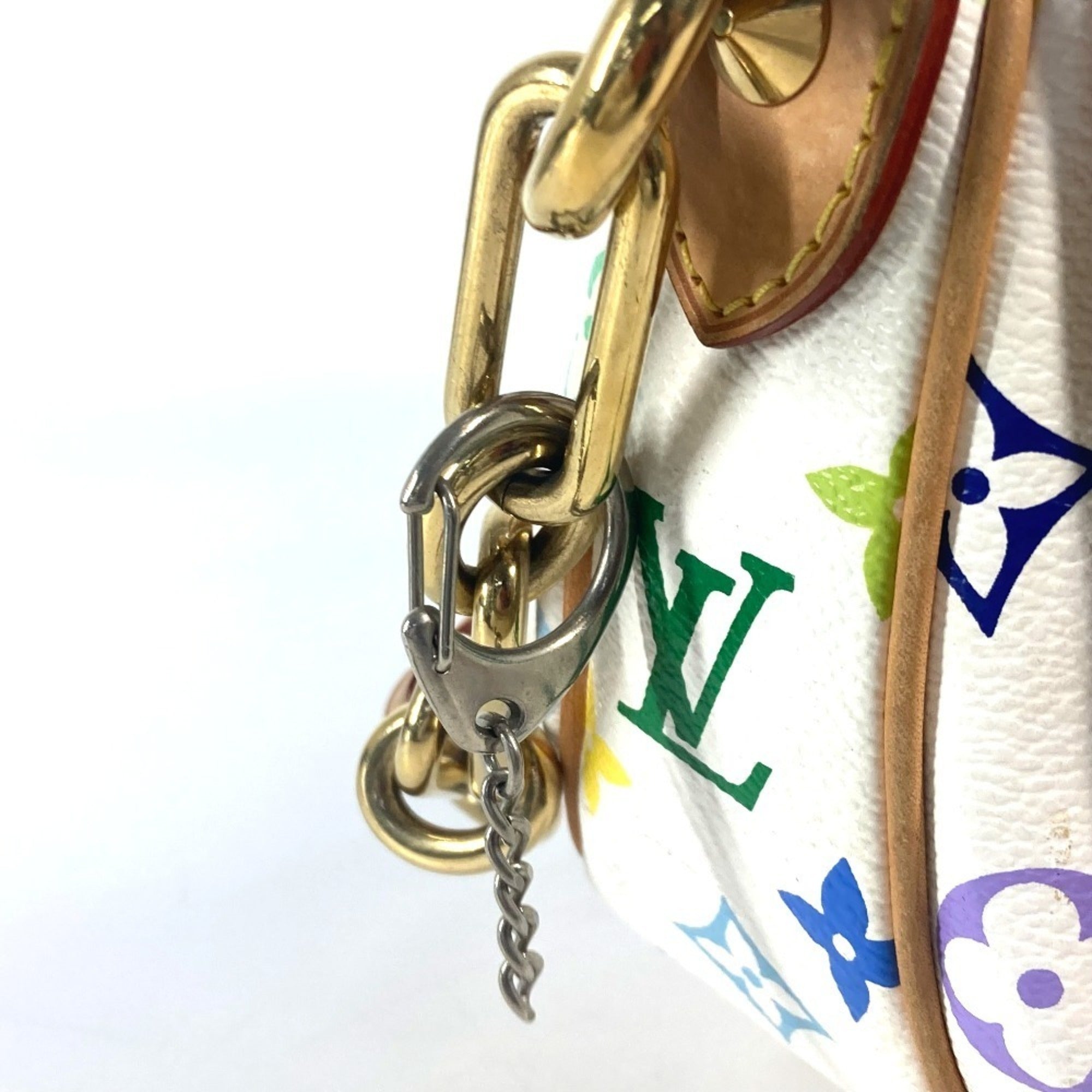 Louis Vuitton Blanc Multi-Color White Monogram Multicolore Handbag Shoulder Bag (Pre-Owned)