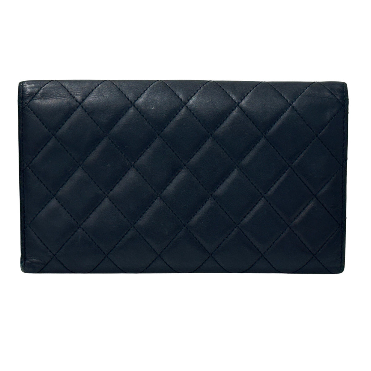 Chanel Black Pink Leather Long Wallet (Bi-Fold) (Pre-Owned)