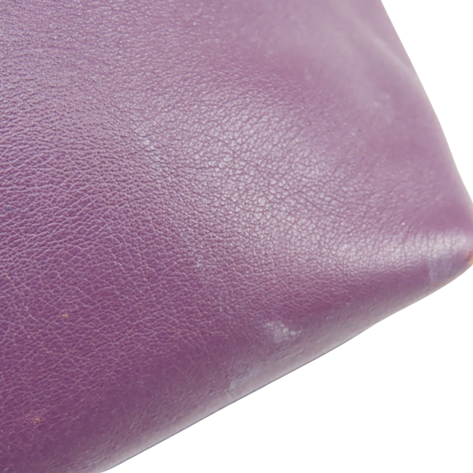 Coach Dark Purple Leather Shoulder Bag (Pre-Owned)