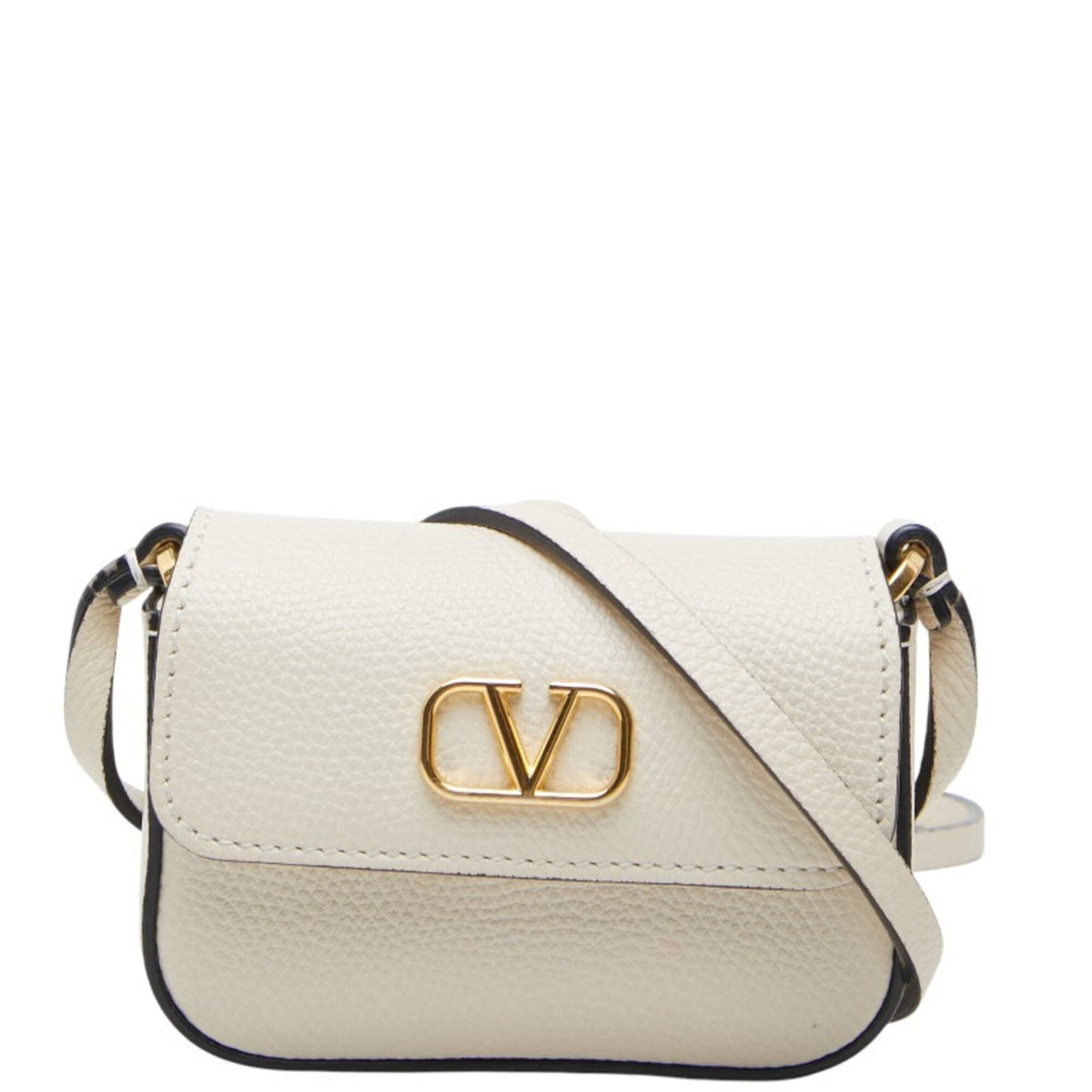 Valentino White Leather Pochette Shoulder Bag (Pre-Owned)