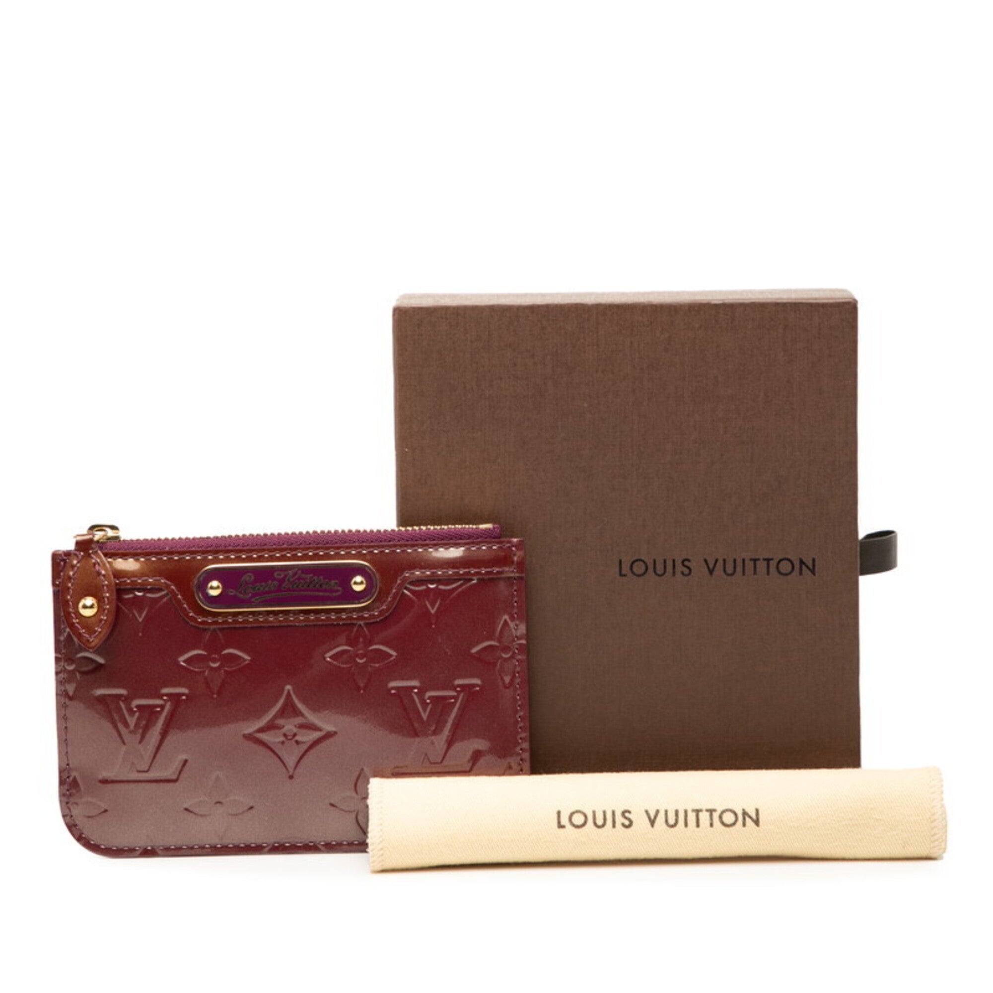 Louis Vuitton Monogram Vernis Red Color Patent Leather Coin Purse/Coin Case (Pre-Owned)