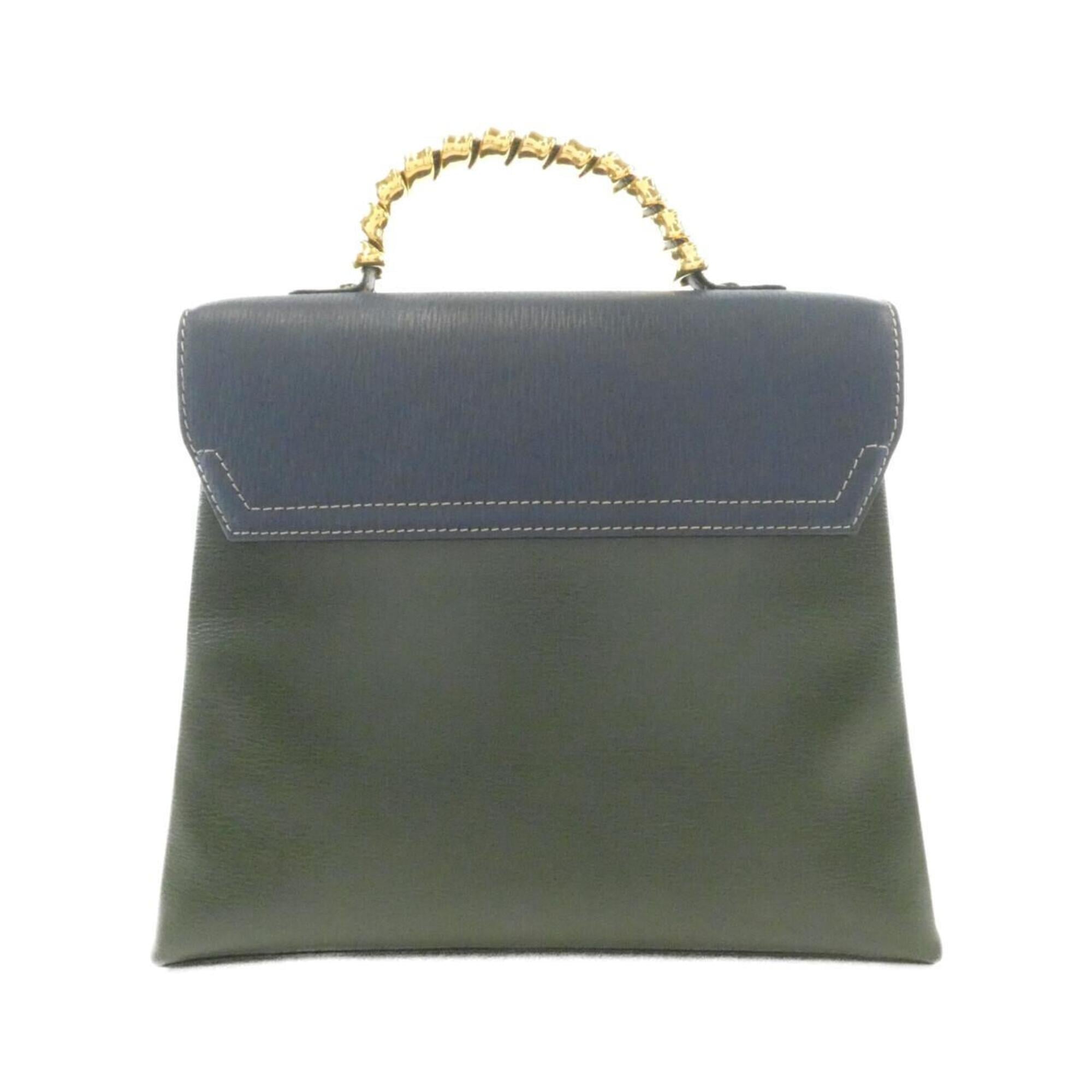 Loewe Blue Green Leather Handbag (Pre-Owned)