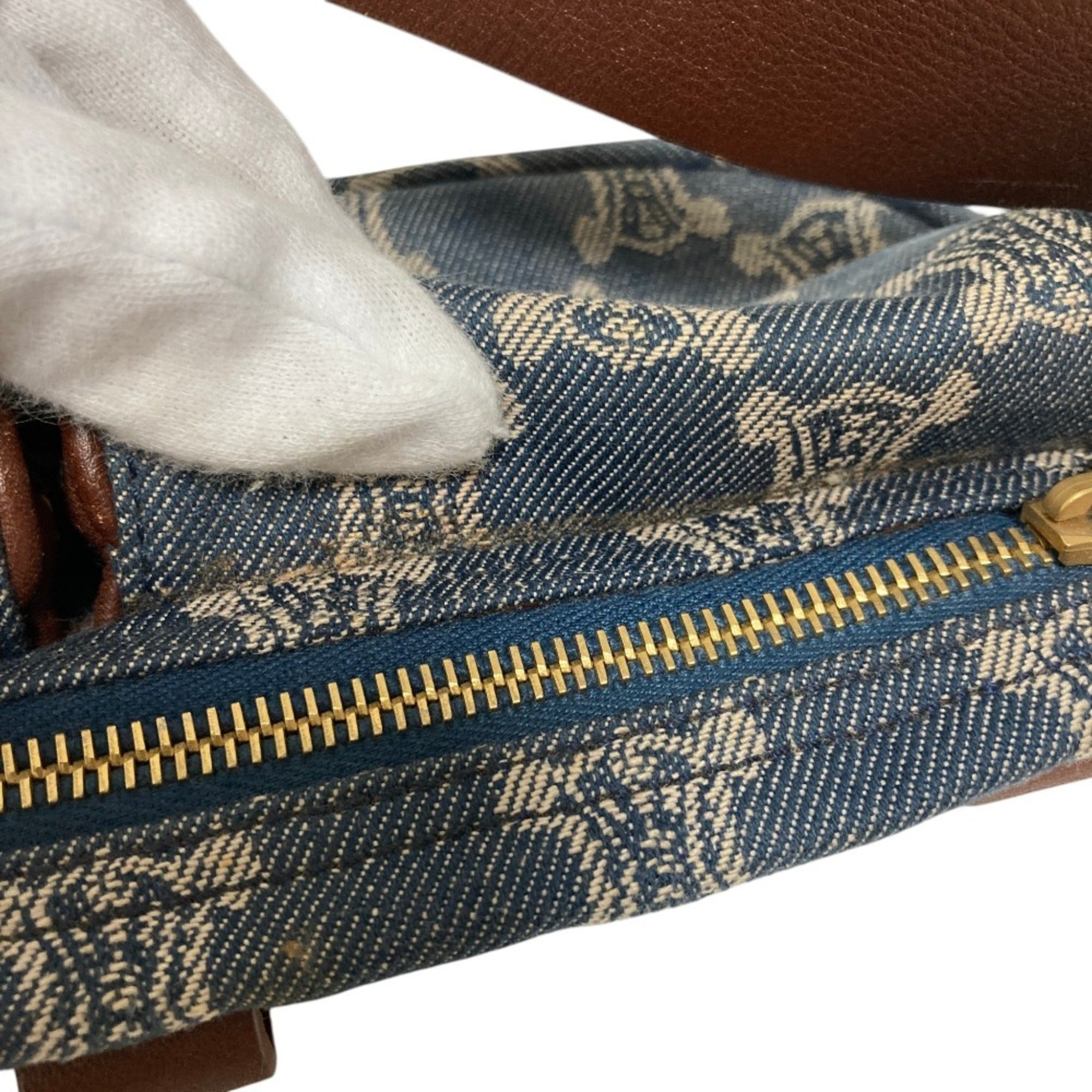 Celine Macadam Blue Denim Fanny Pack (Pre-Owned)