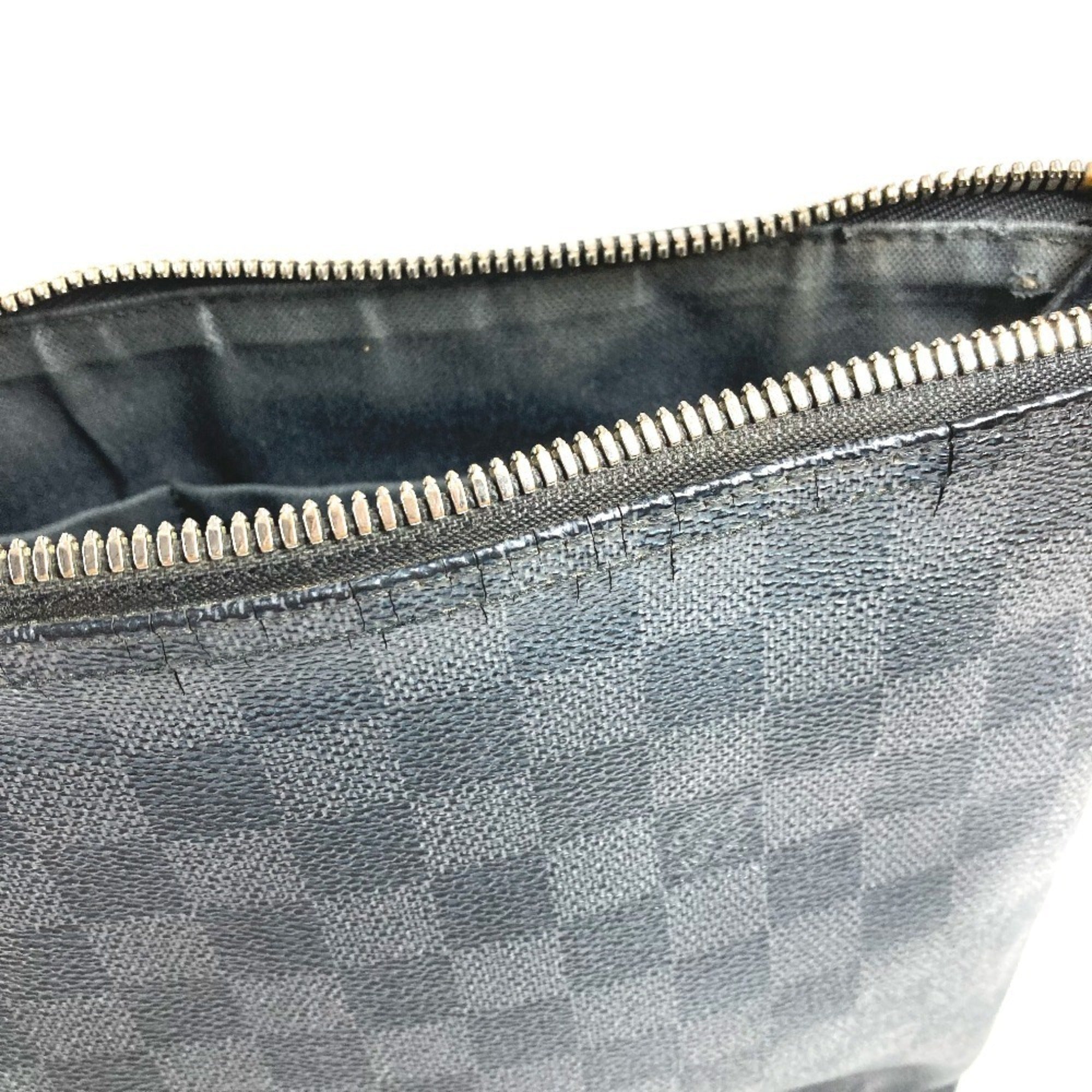 Louis Vuitton Black Damier Graphite Shoulder Bag (Pre-Owned)