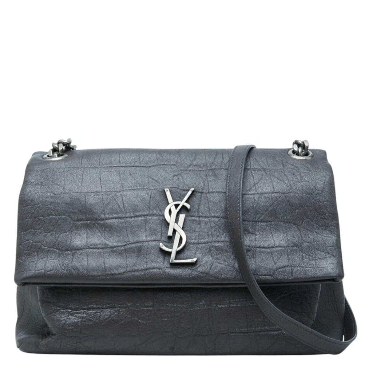 Saint Laurent Black Leather Shoulder Bag (Pre-Owned)