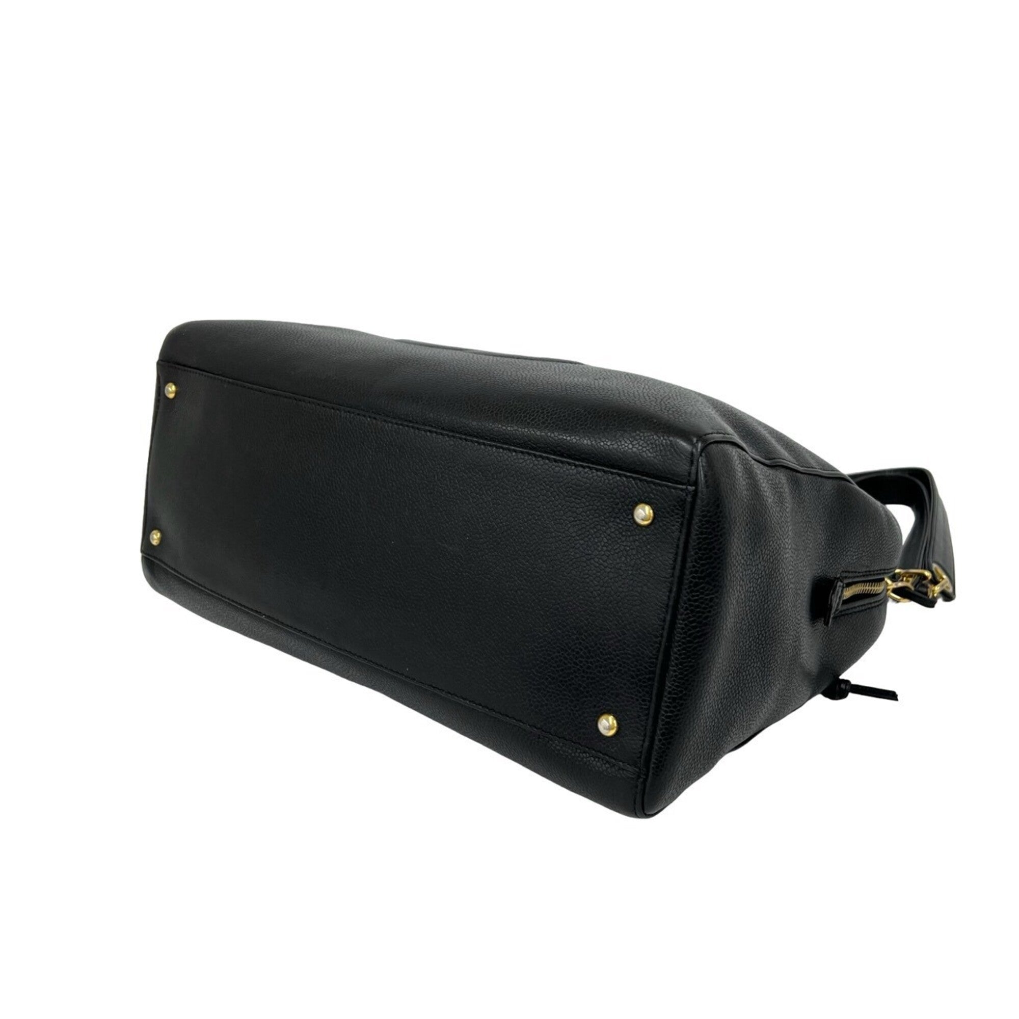 Chanel Black Grained Calfskin Tote Bag (Pre-Owned)