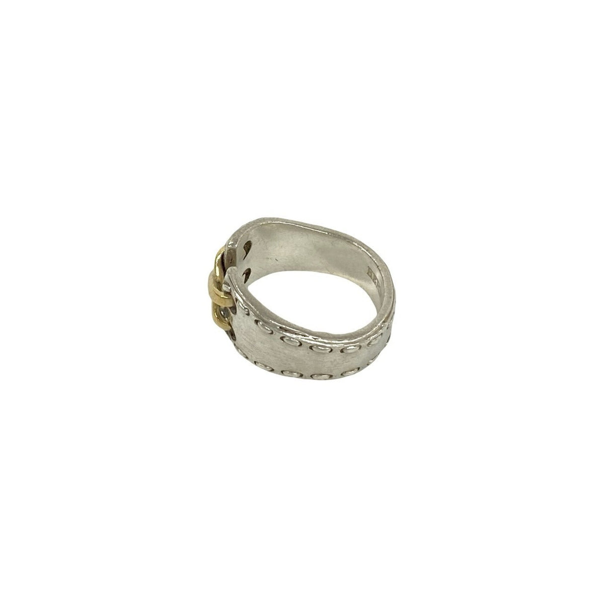 Hermes Gold Silver Yellow Gold (18K) Silver 925 Band Ring (Pre-Owned)