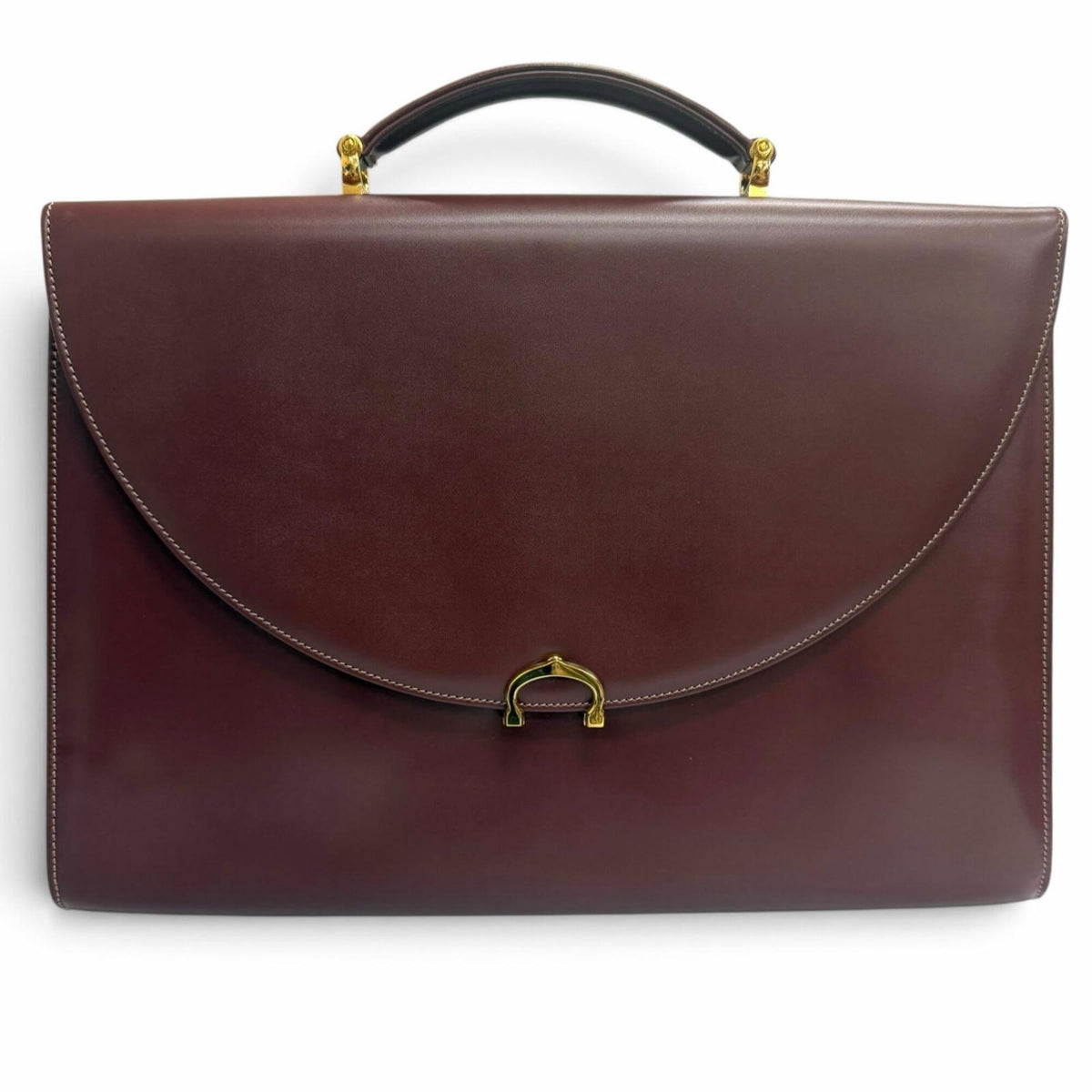Cartier Bordeaux Leather Briefcase (Pre-Owned)