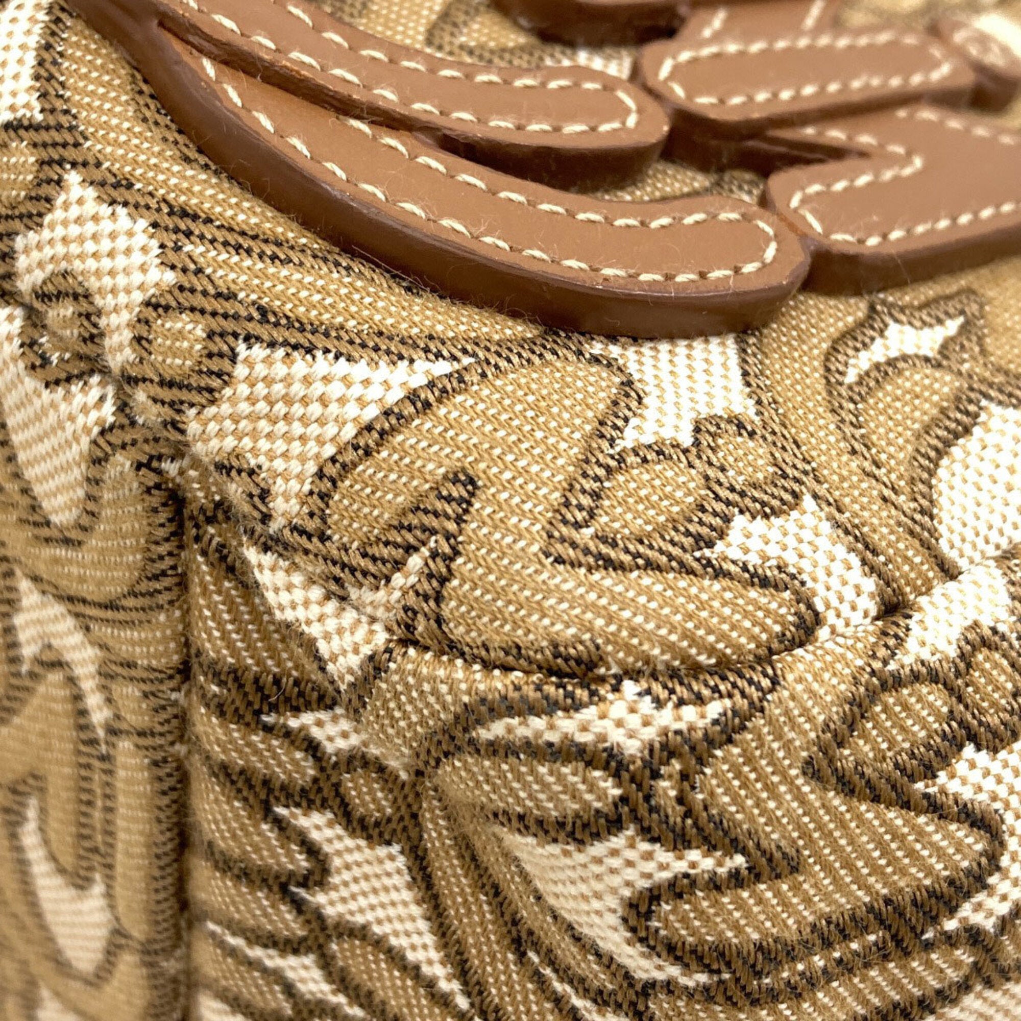 Miu Miu Brown Canvas Handbag (Pre-Owned)