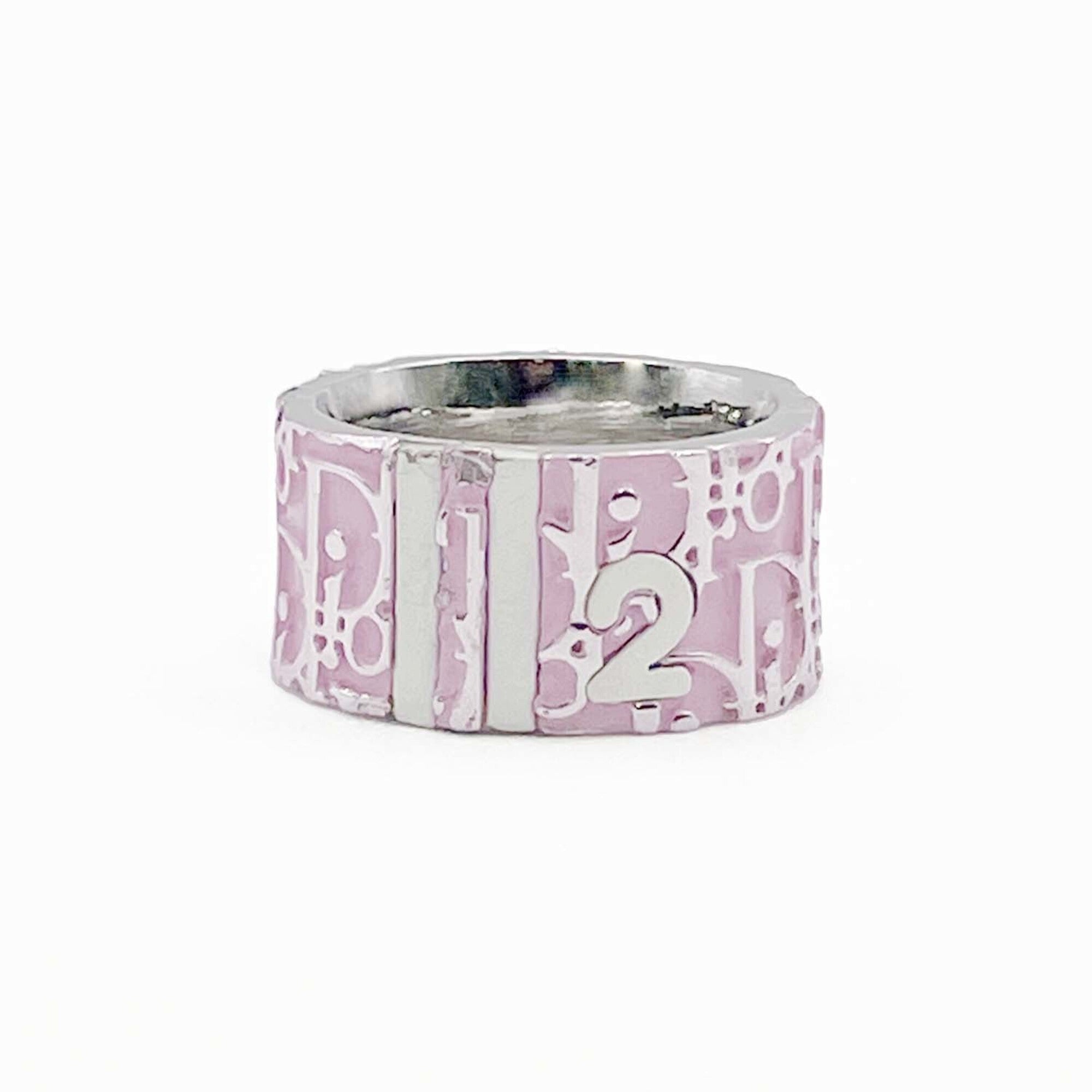 Christian Dior Pink Metal Band Ring (Pre-Owned)