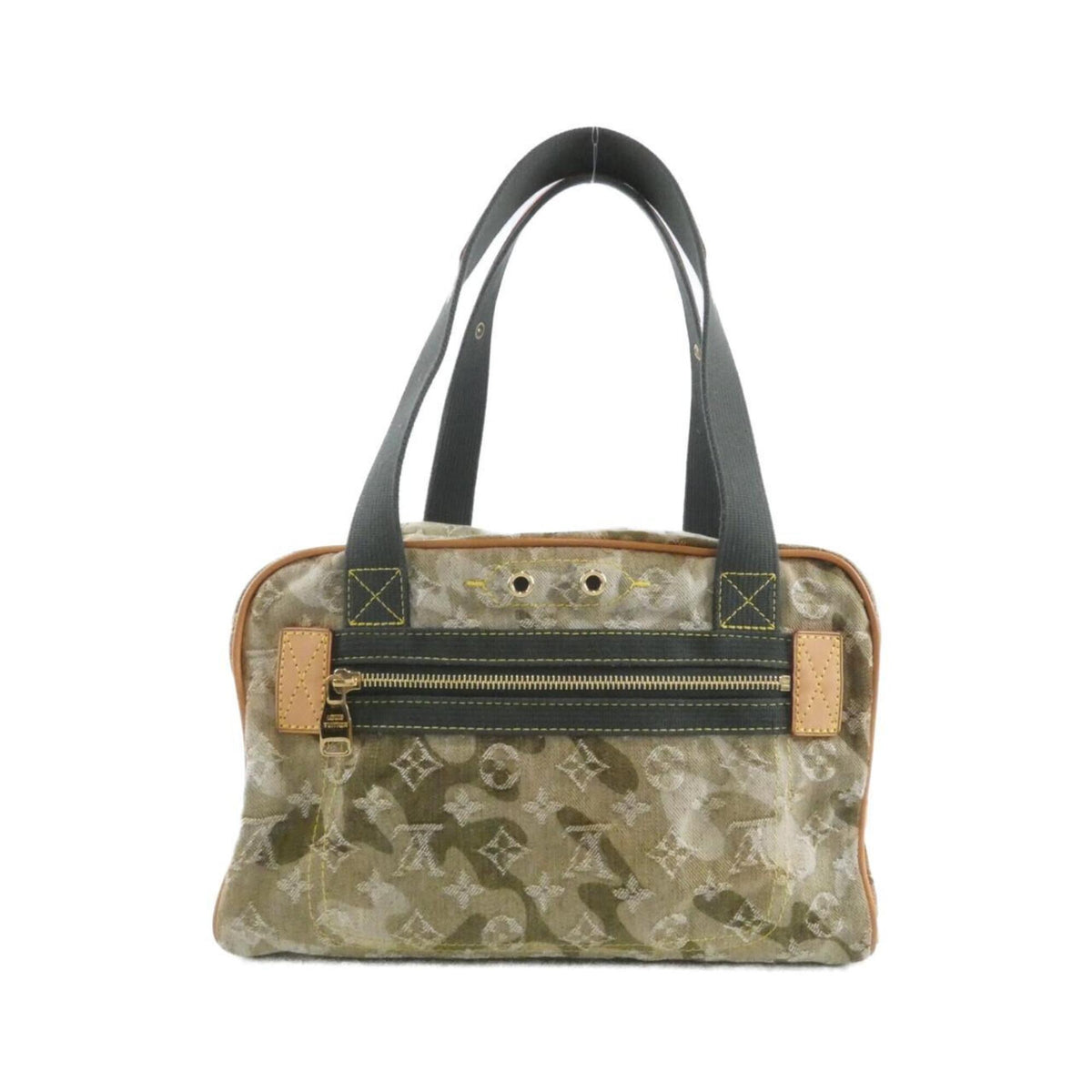 Louis Vuitton Khaki Denim Shoulder Bag (Pre-Owned)