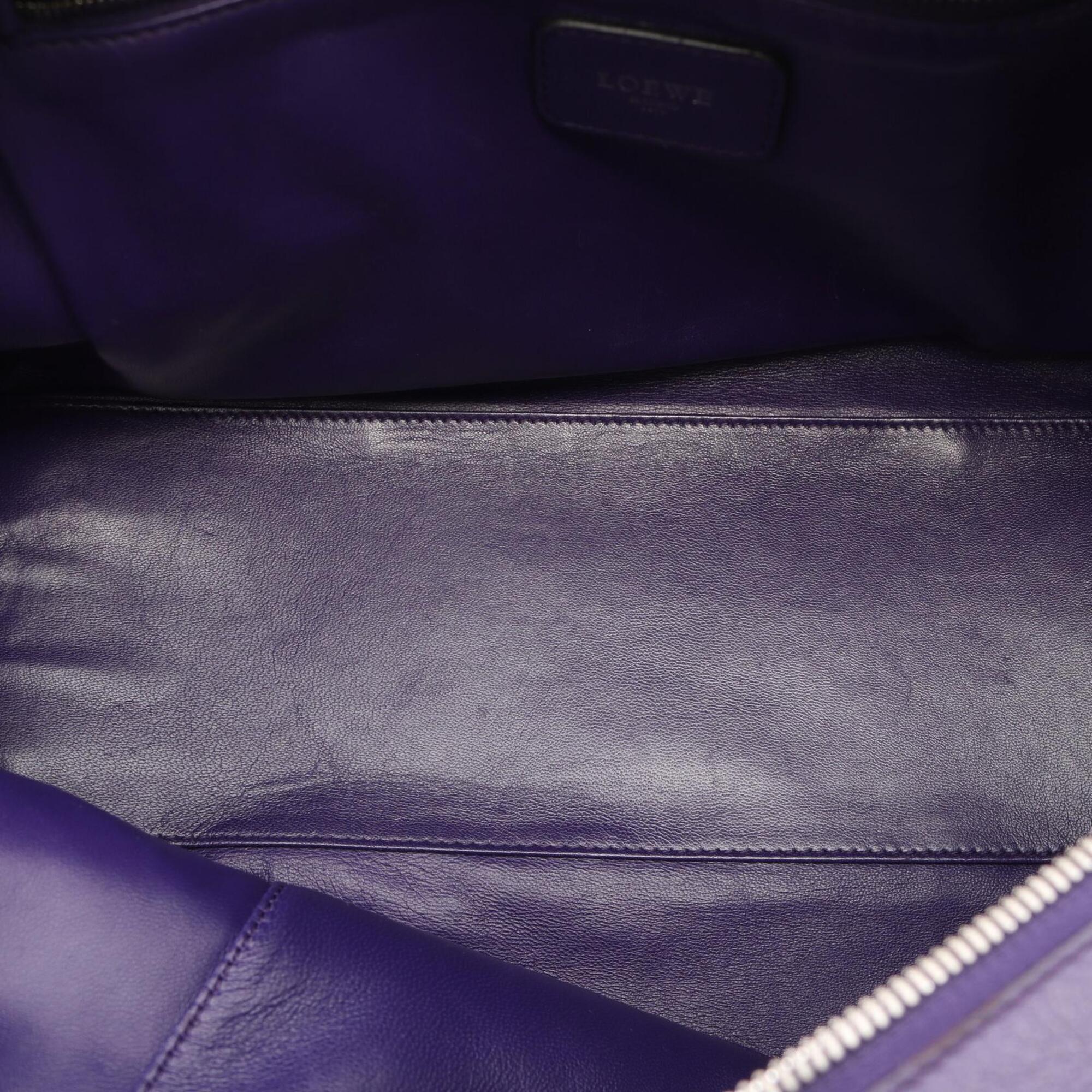 Loewe Purple Leather Handbag (Pre-Owned)