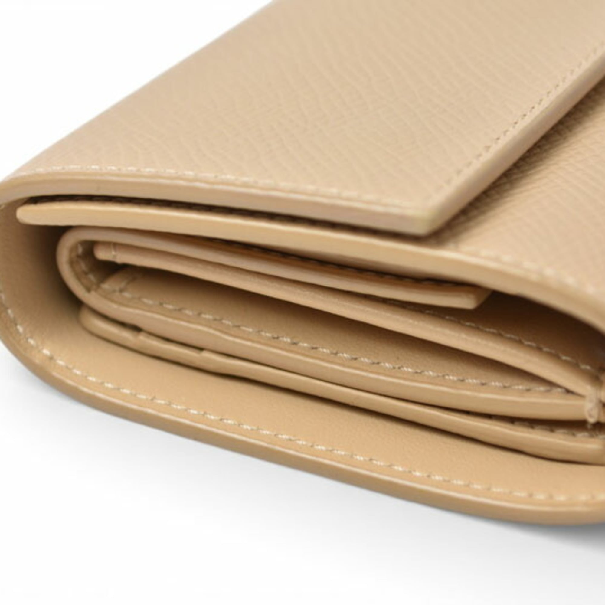 Celine Beige Leather Wallet (Tri-Fold) (Pre-Owned)