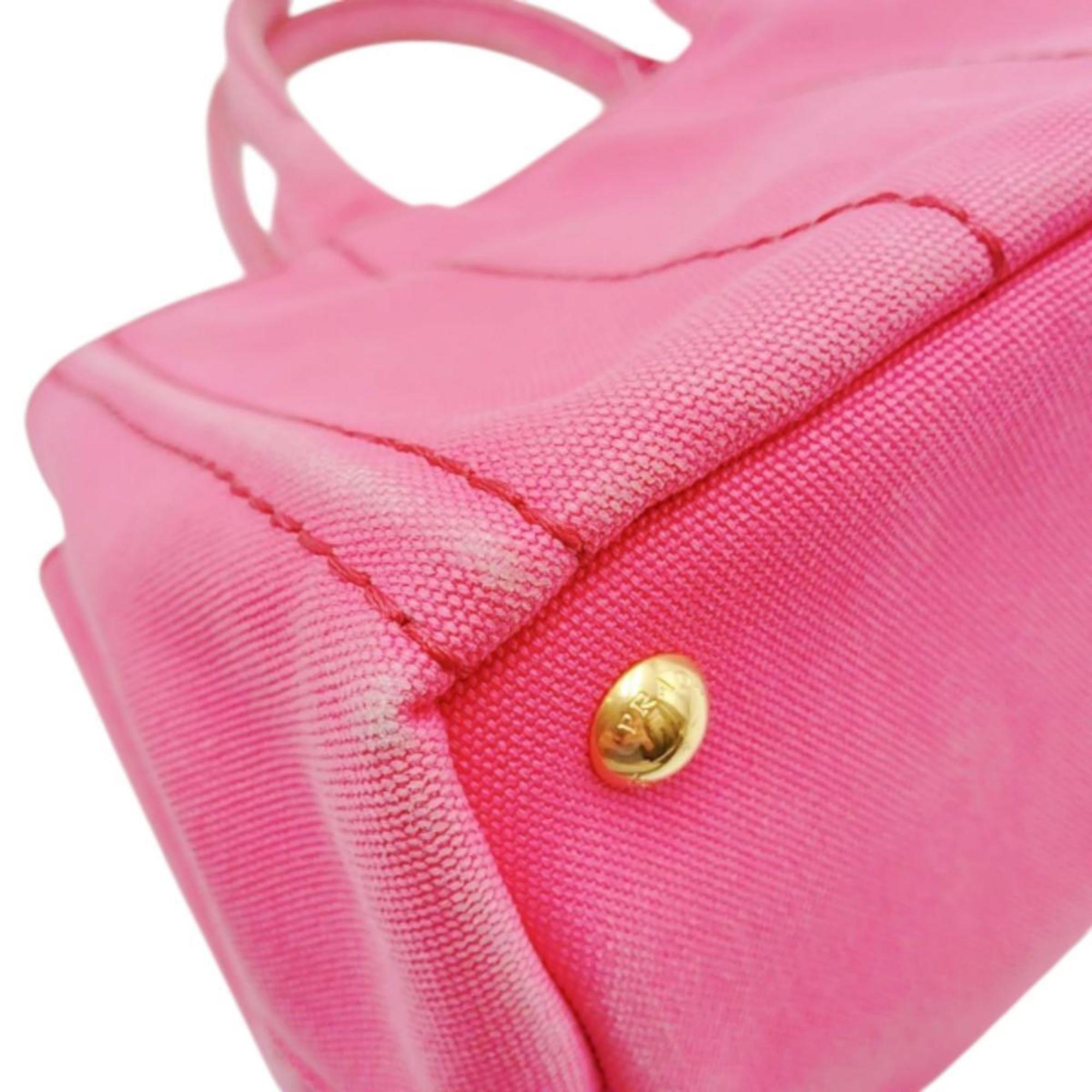 Prada Pink Canvas Tote Bag (Pre-Owned)