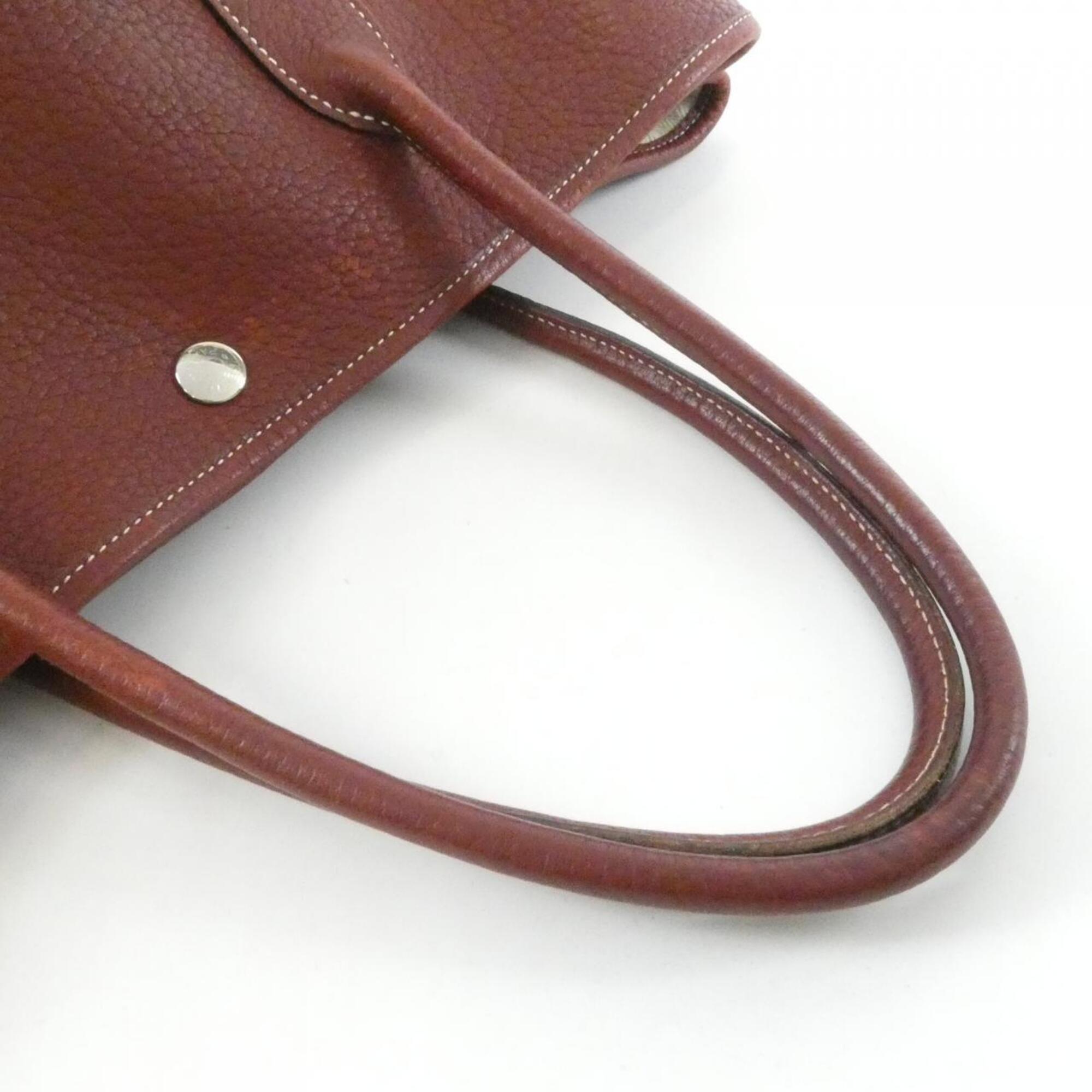 Hermes Garden Rouge H Negonda Leather Handbag (Pre-Owned)