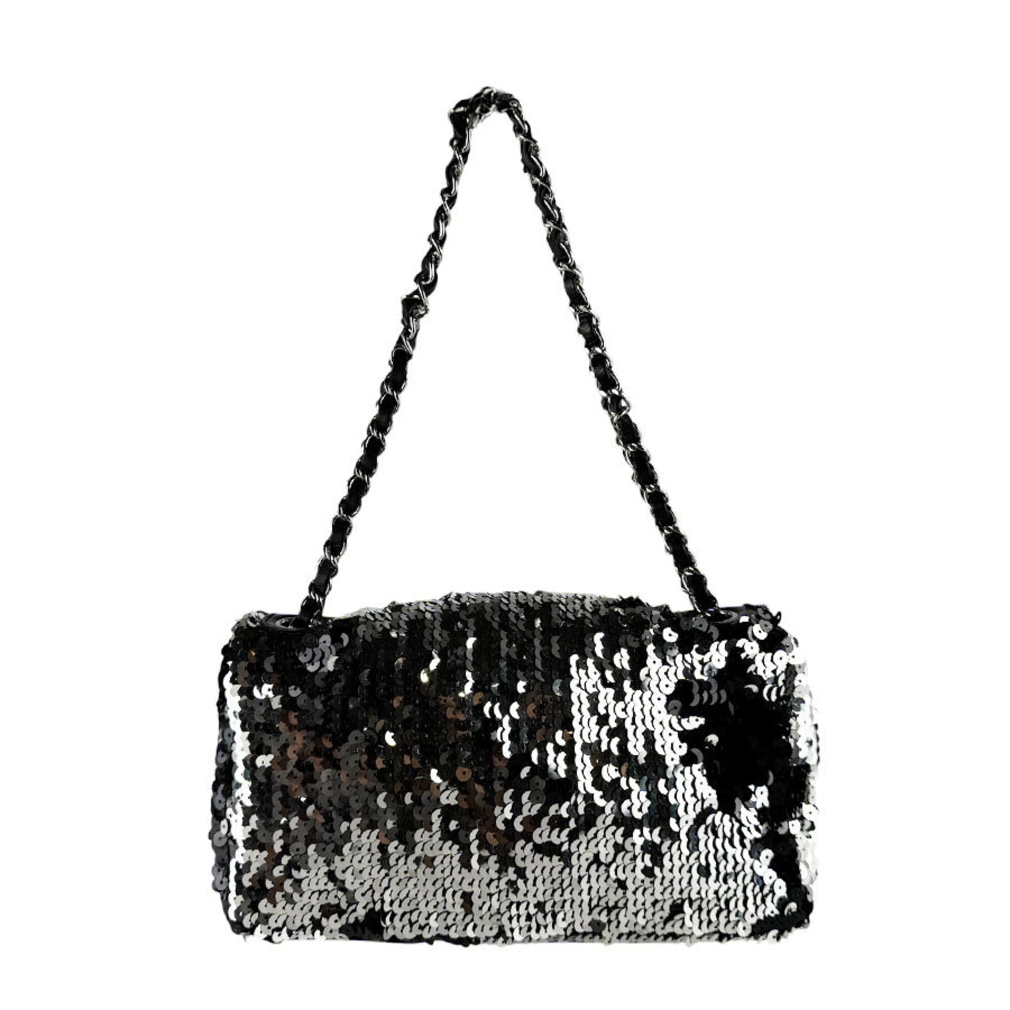 Chanel Black Spangles Leather Shoulder Bag (Pre-Owned)