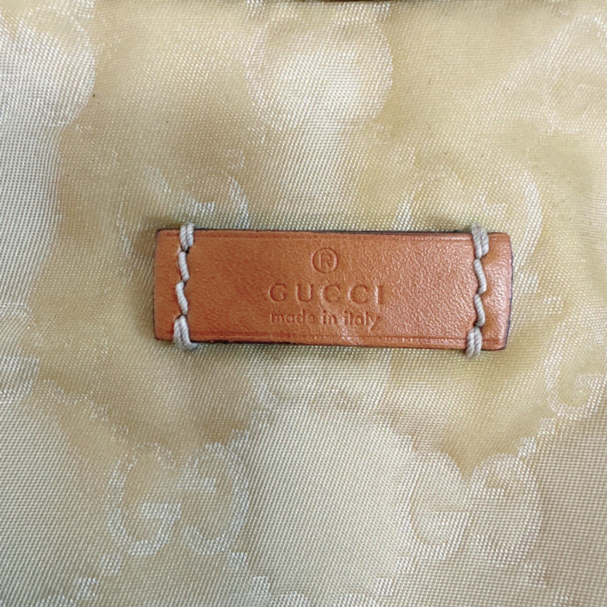 Gucci Beige Nylon Handbag Shoulder Bag (Pre-Owned)