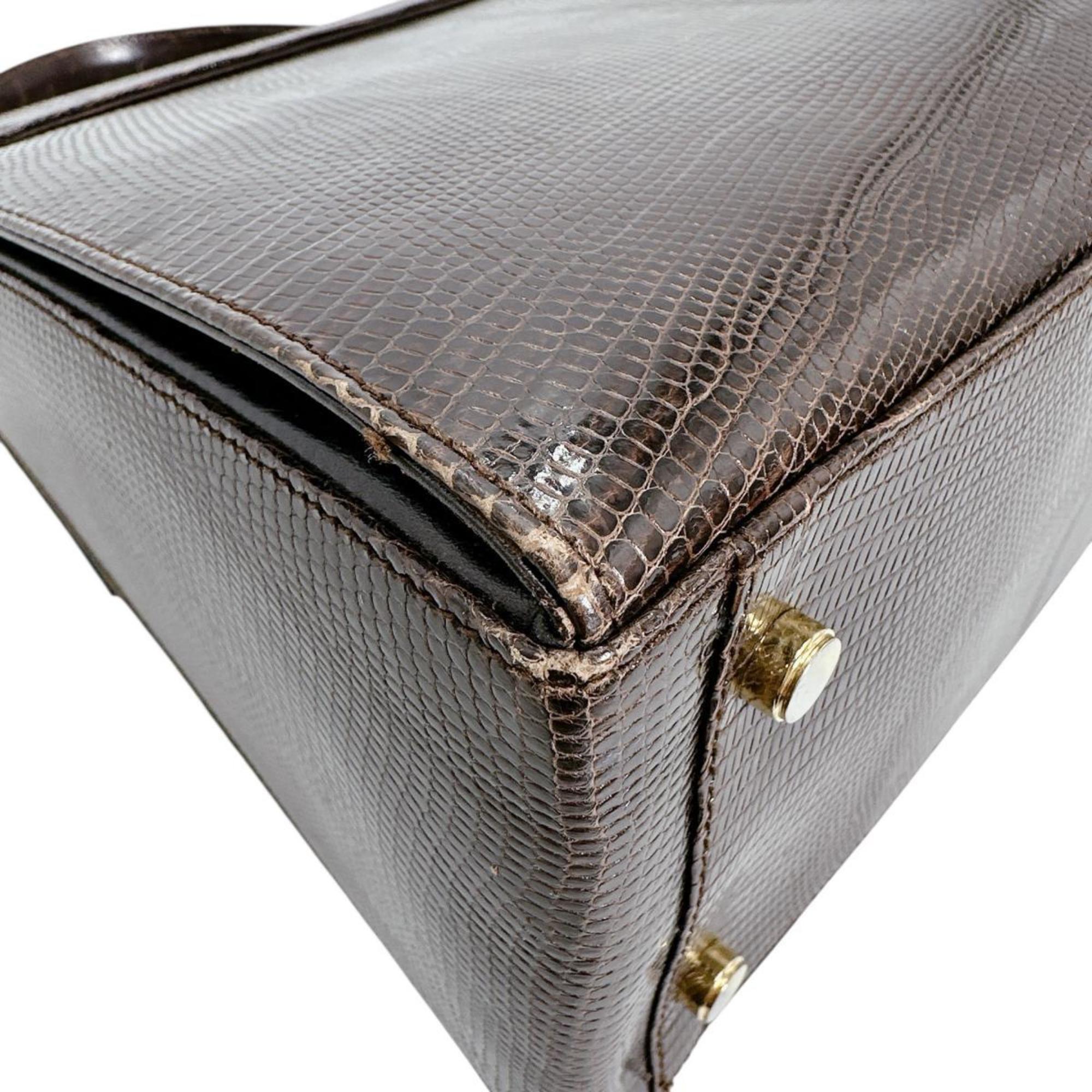 Salvatore Ferragamo Brown Leather Handbag (Pre-Owned)