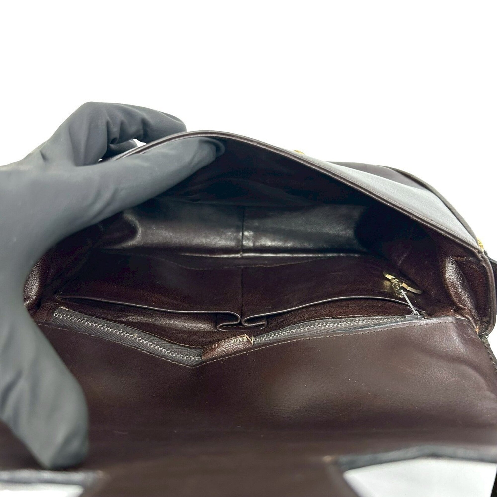 Celine Brown Leather Shoulder Bag (Pre-Owned)