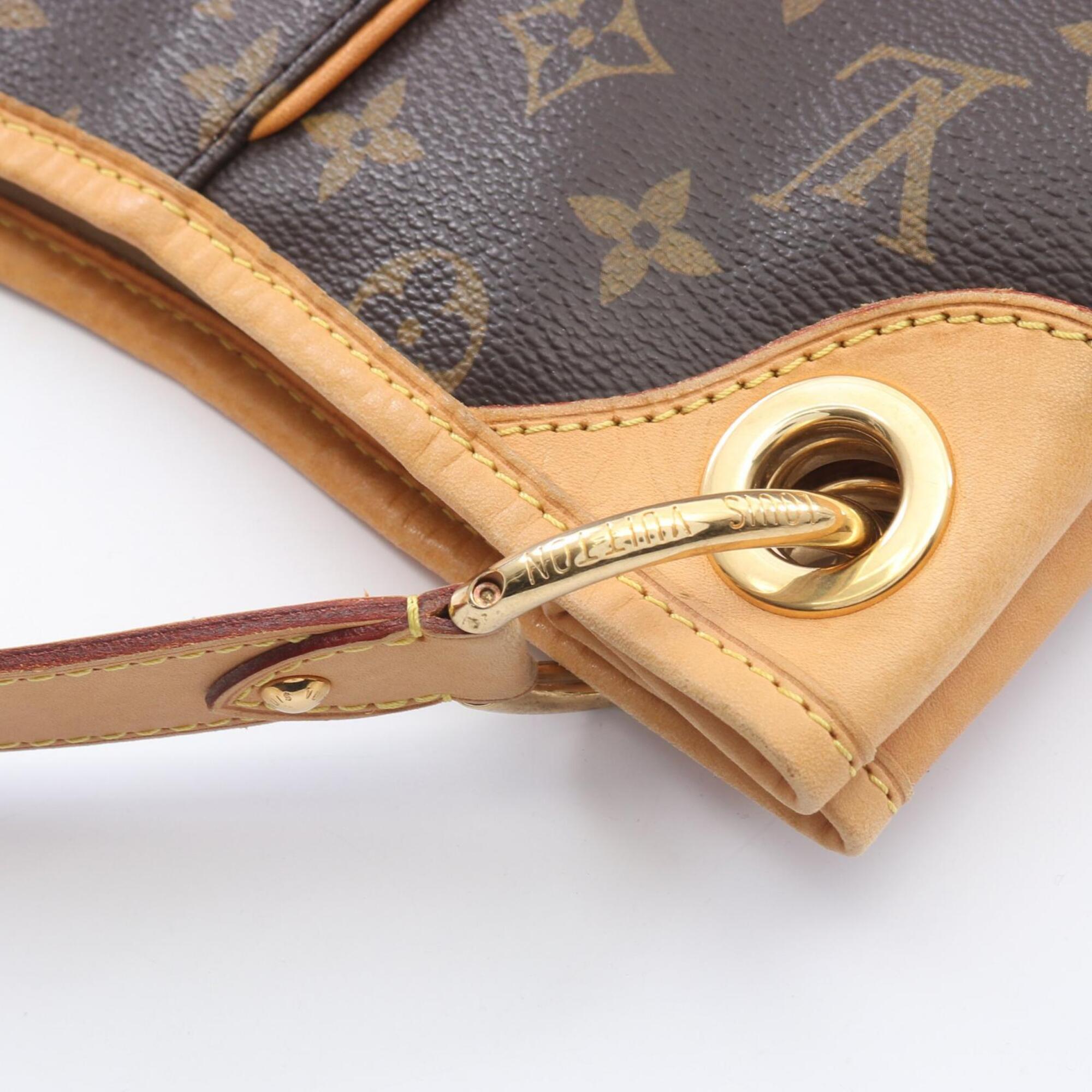 Louis Vuitton Brown Coated Canvas Leather Handbag Shoulder Bag (Pre-Owned)