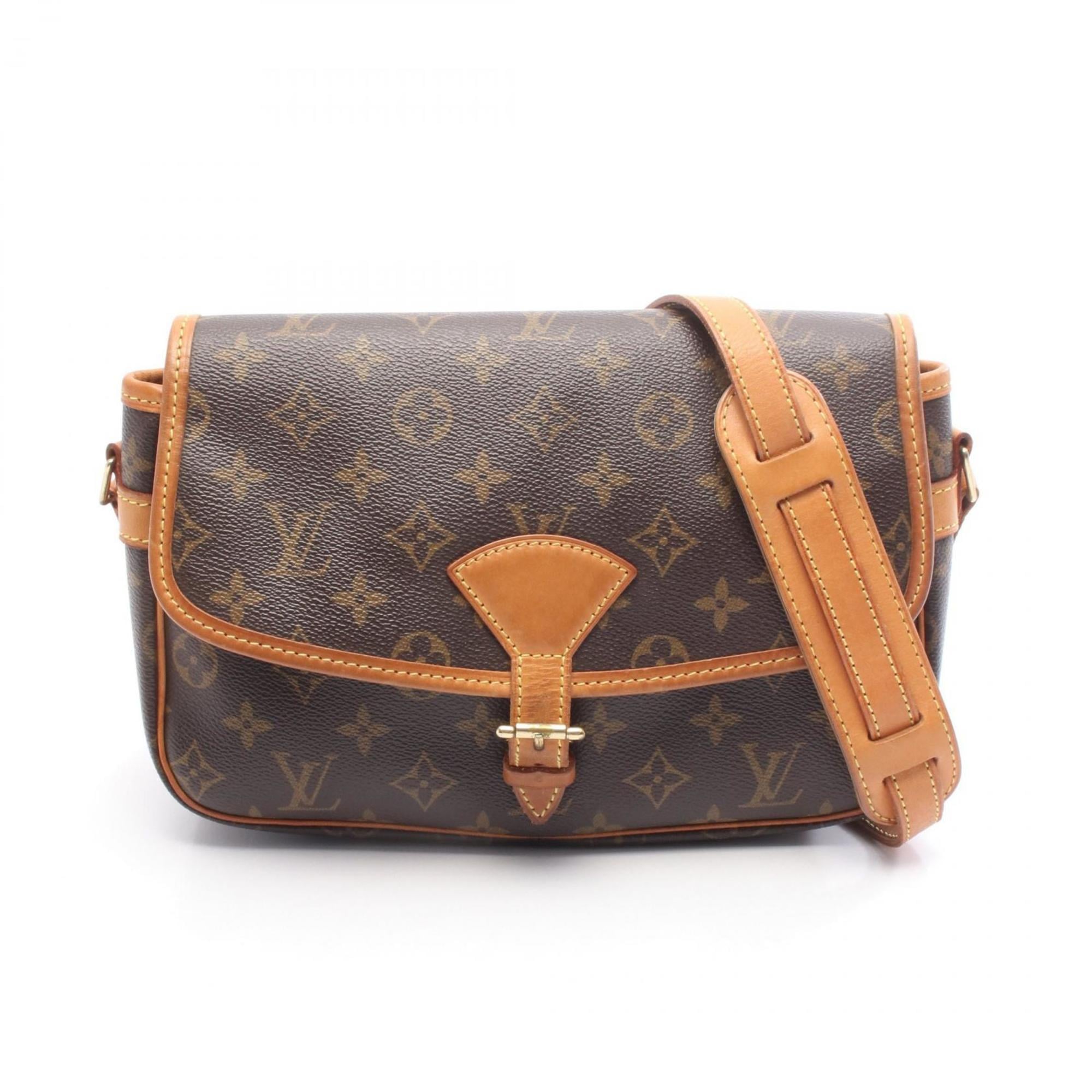 Louis Vuitton Brown Coated Canvas Leather Shoulder Bag (Pre-Owned)