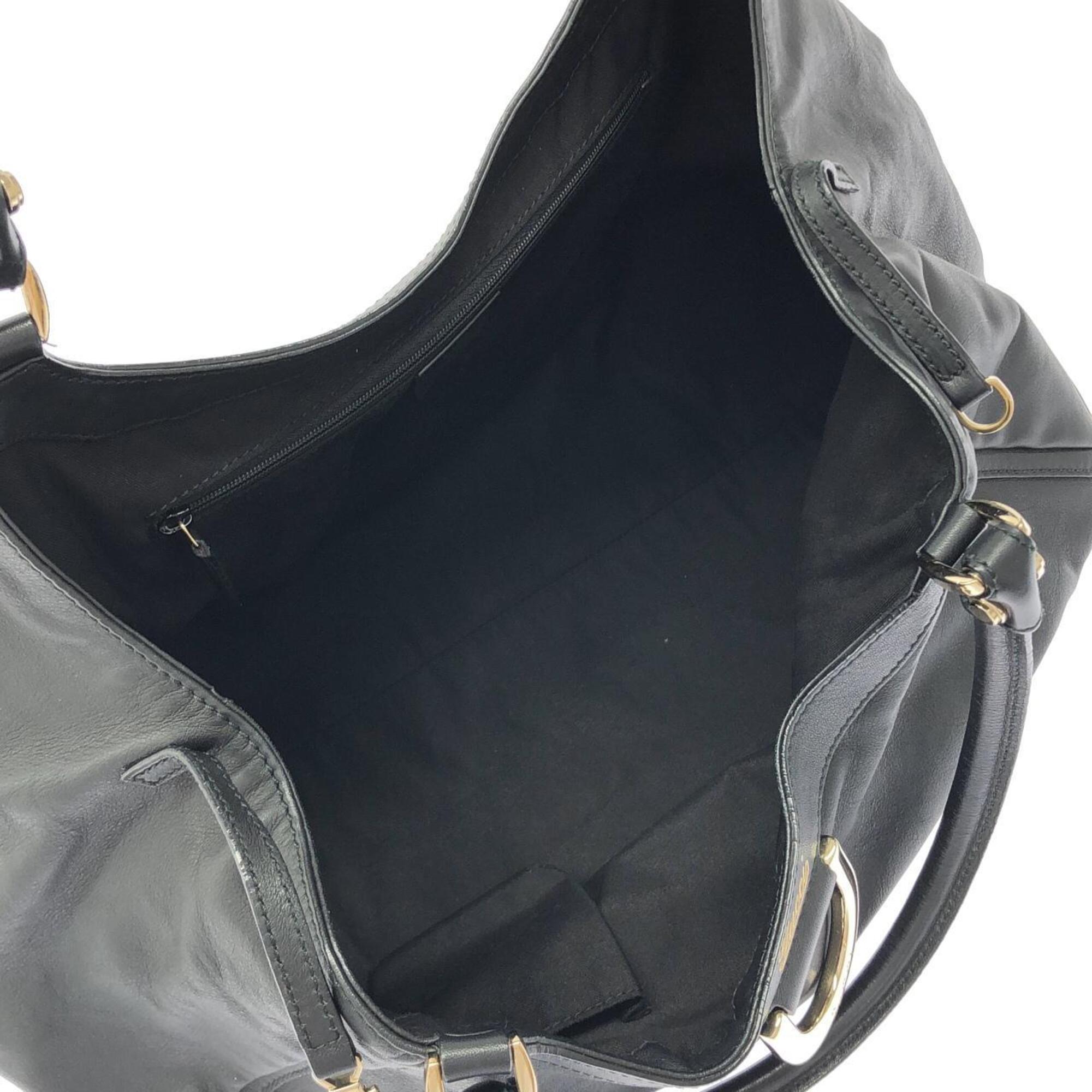 Gucci Black Leather Shoulder Bag (Pre-Owned)