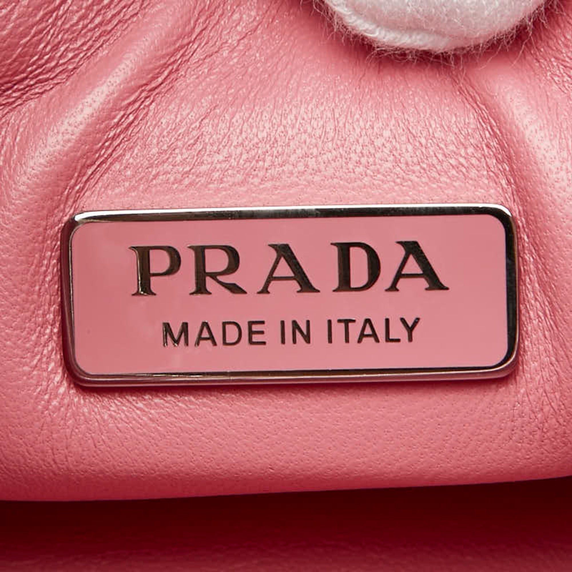 Prada Pink Leather Handbag Pouch Shoulder Bag (Pre-Owned)