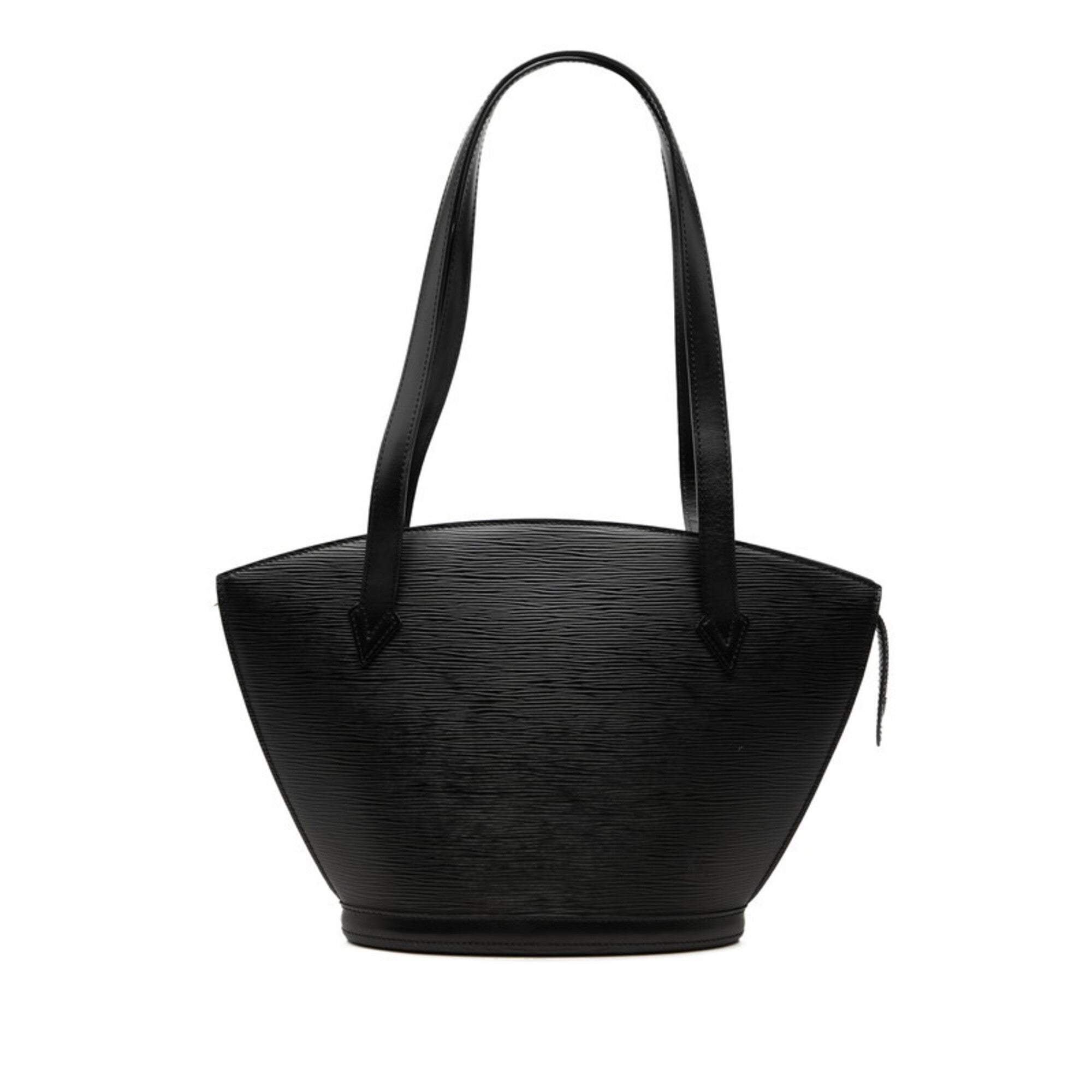 Louis Vuitton Black Noir Leather Handbag Tote Bag (Pre-Owned)
