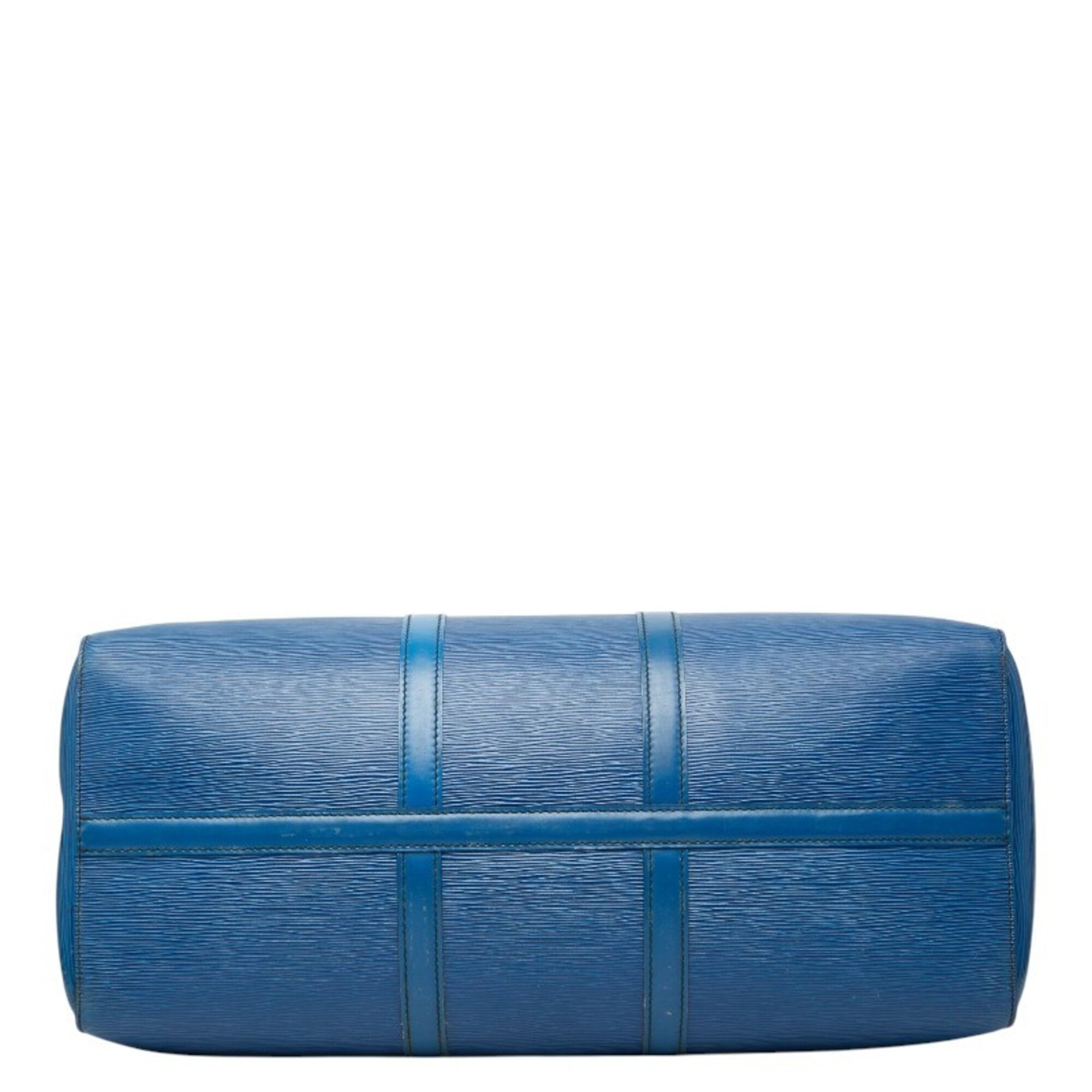 Louis Vuitton Epi Toledo Blue Leather Boston Bag (Pre-Owned)