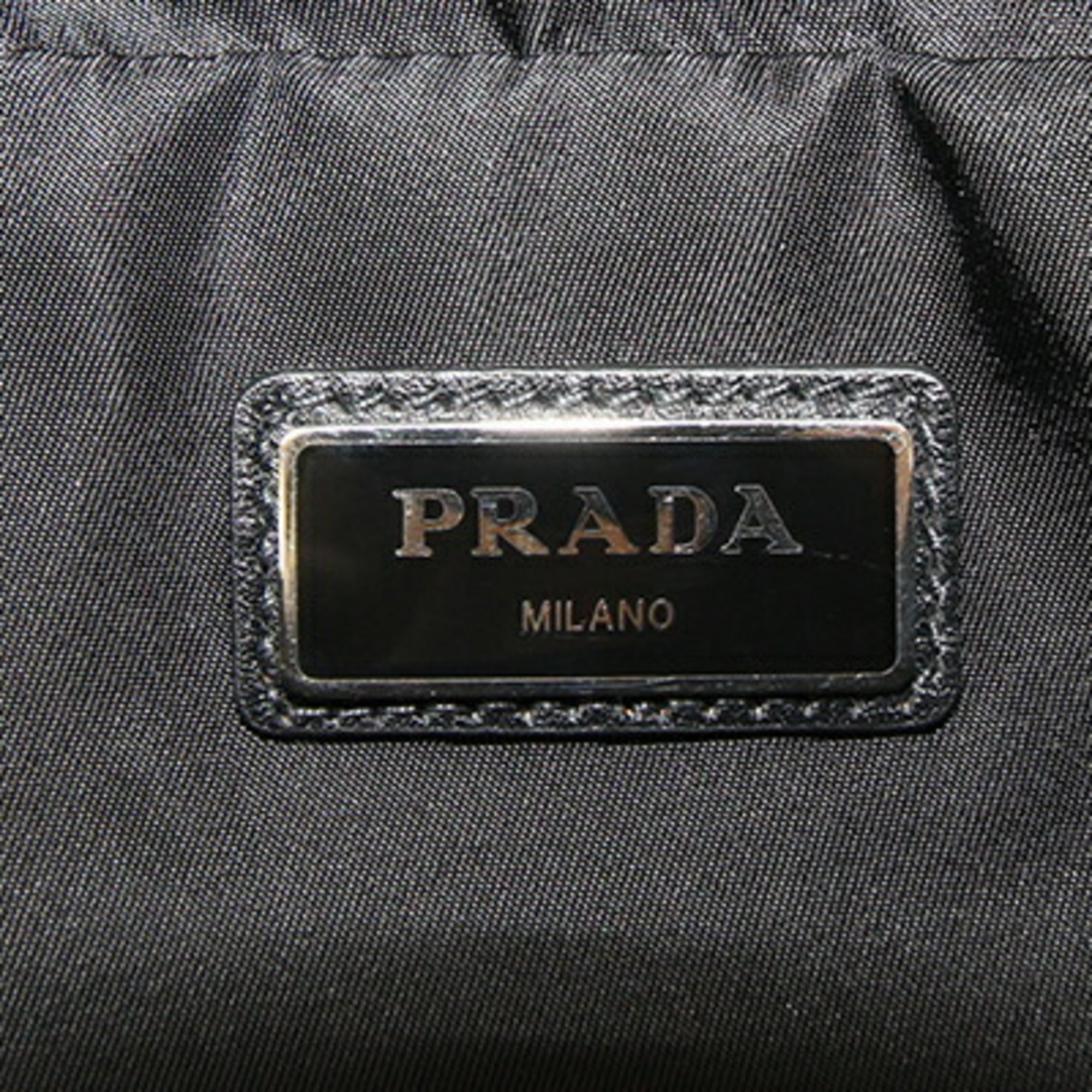 Prada Black Nylon Leather Sling Bag (Pre-Owned)